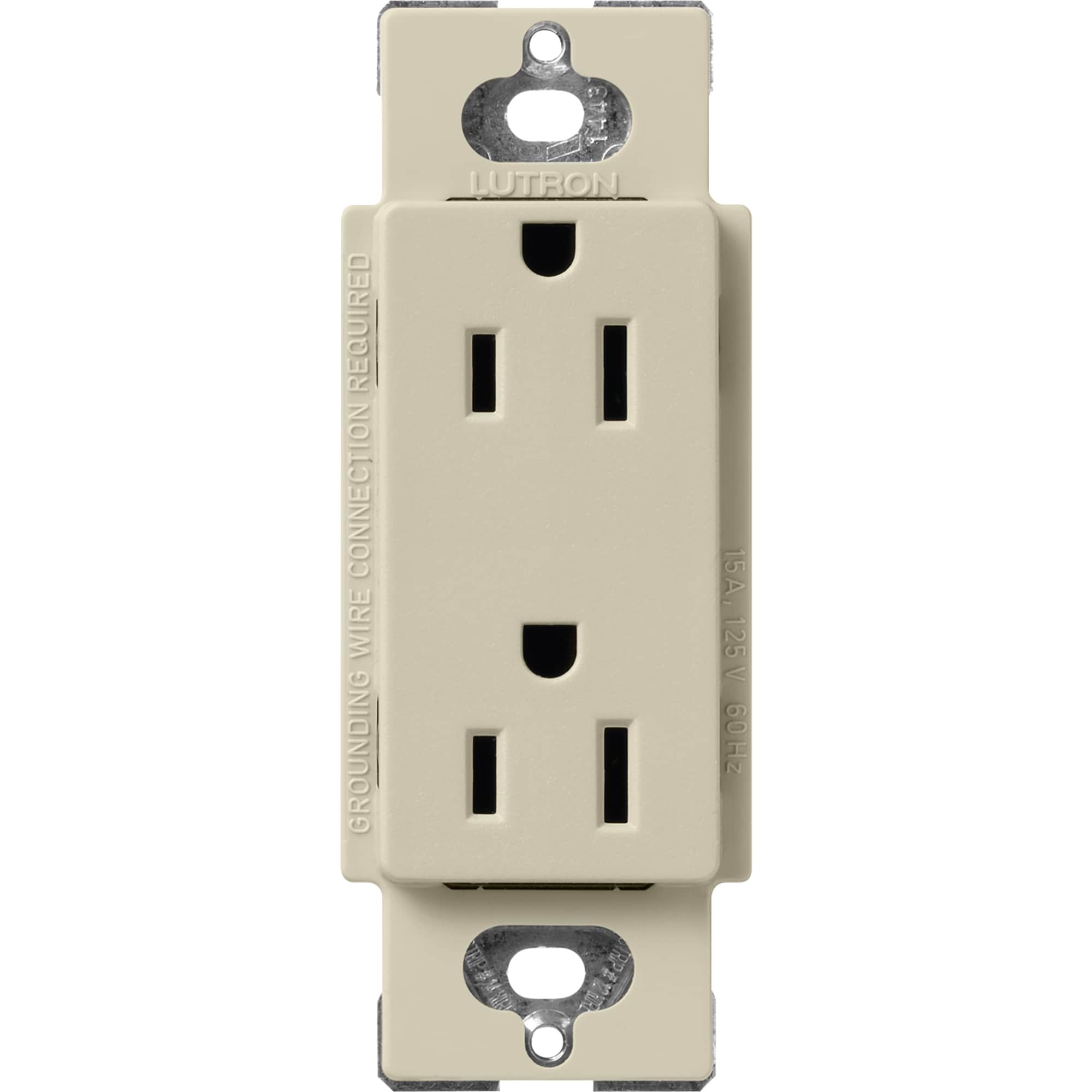 Lutron SCR-15-CY Claro 15 -Amp 120-volt Residential Decorator Outlet , Clay