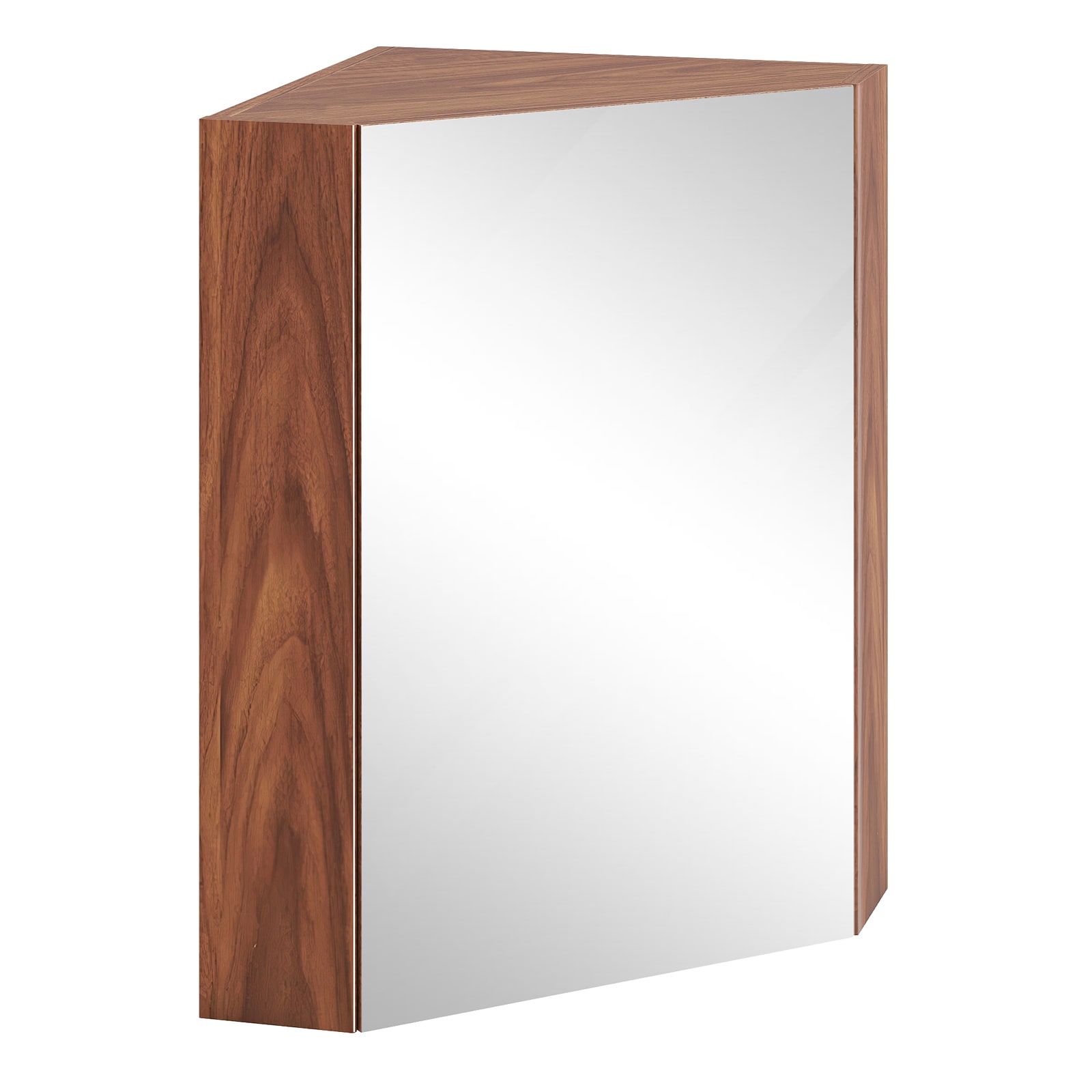 WELLFOR UIS12211NA 16-in x 23.5-in x 15.5-in Brown Soft Close Bathroom Wall Cabinet