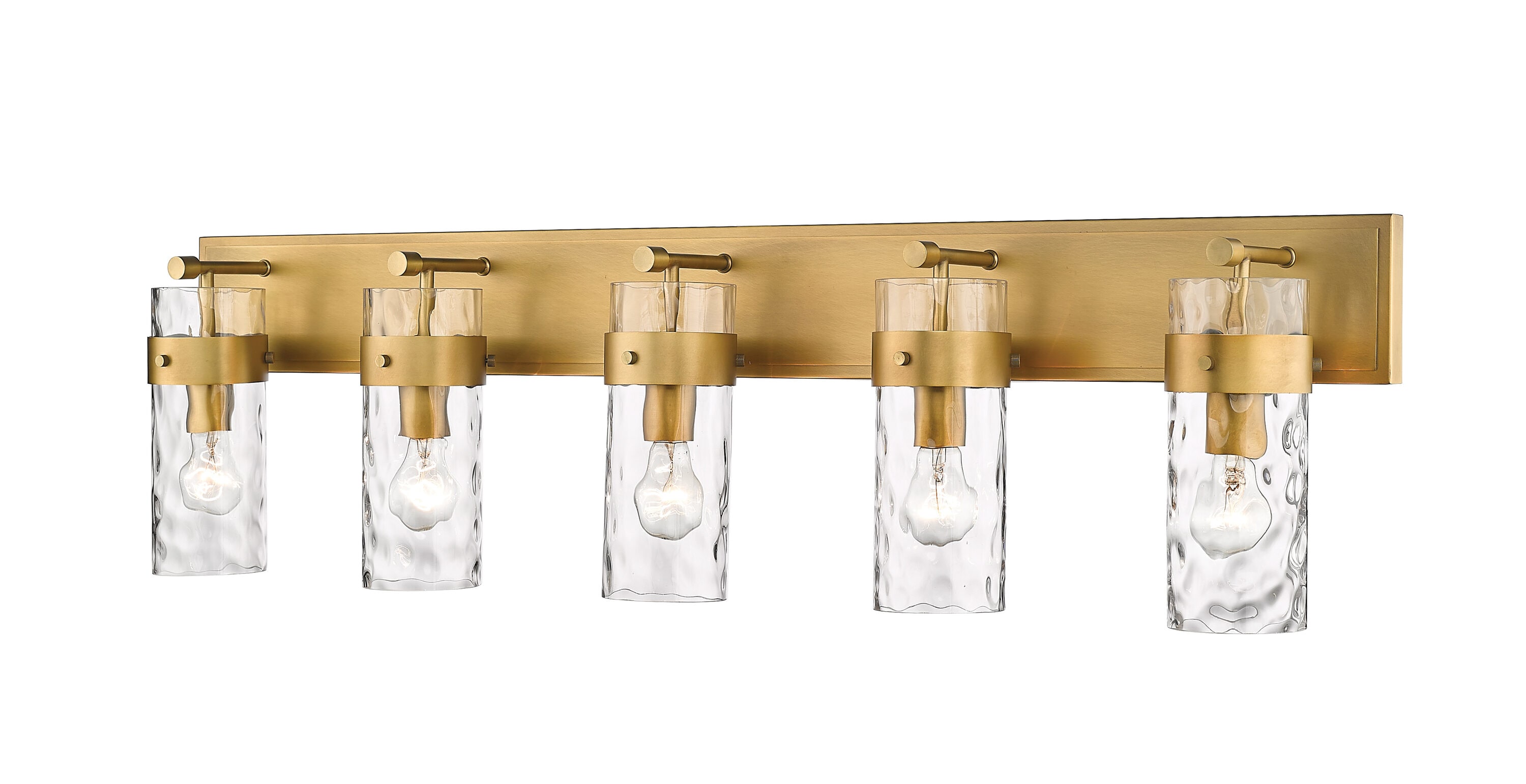 Z-Lite 3035-5V-RB Fontaine 44-in 5-Light Rubbed Brass Transitional Vanity Light