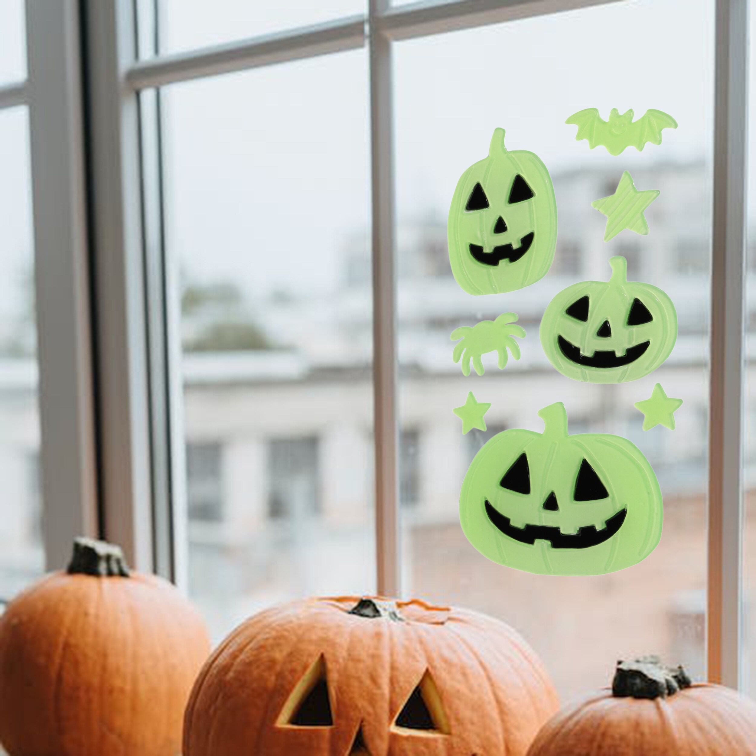 Haunted Living 12-in Pumpkin Window Cling LW113-MXJE005C at Lowes.com