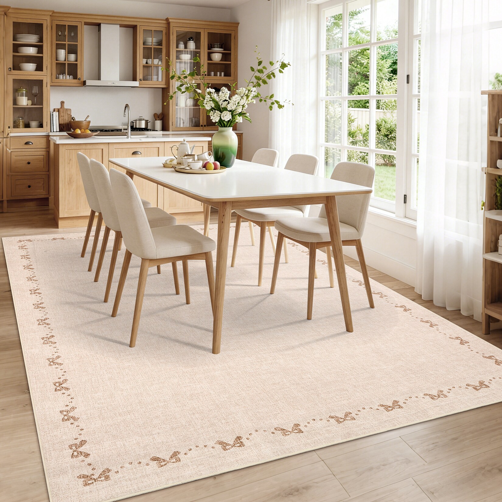 IdealHouse Modern Washable Area Rug for Living Room Low Pile Non Slip ...