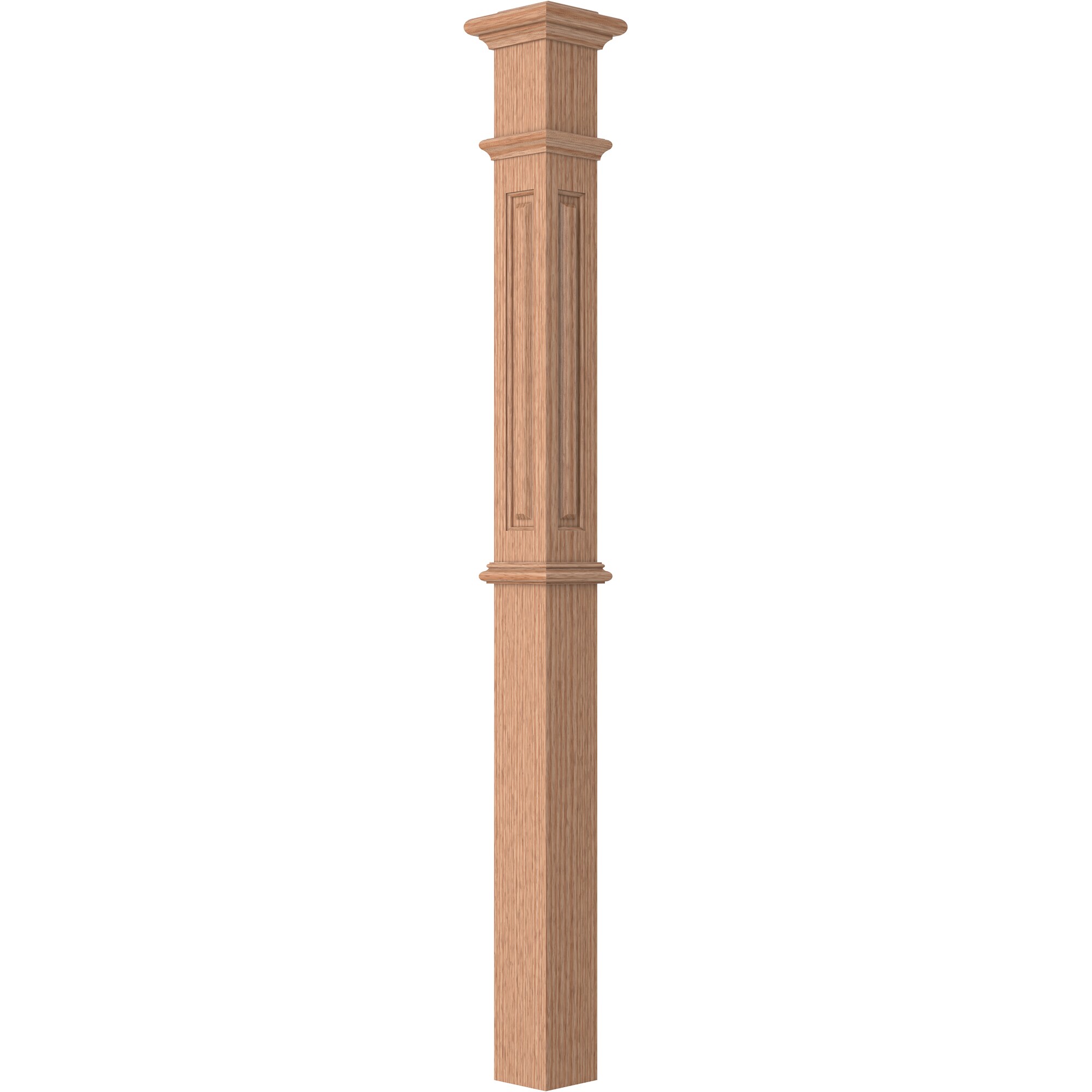 L.J. Smith Stair Systems LJ-4395-O Heirloom 4.25-in x 62.875-in Unfinished Red oak Landing Stair Newel Post