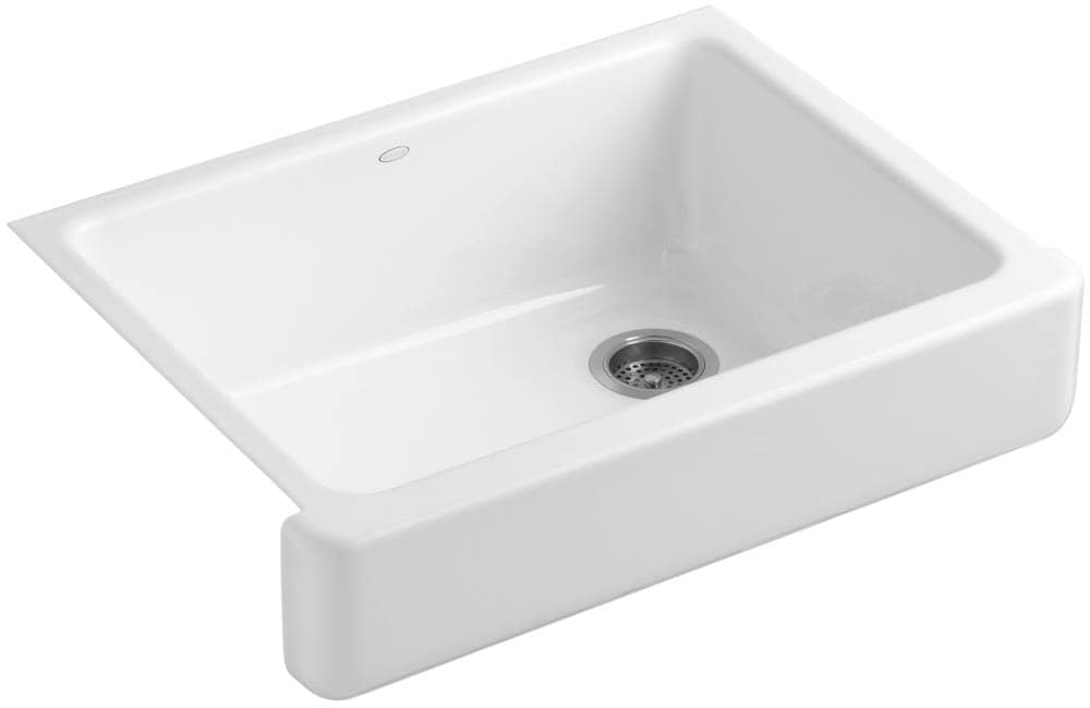 KOHLER 6486-0 Whitehaven Undermount 29.5-in x 21.56-in Cast iron Single bowl Kitchen Sink