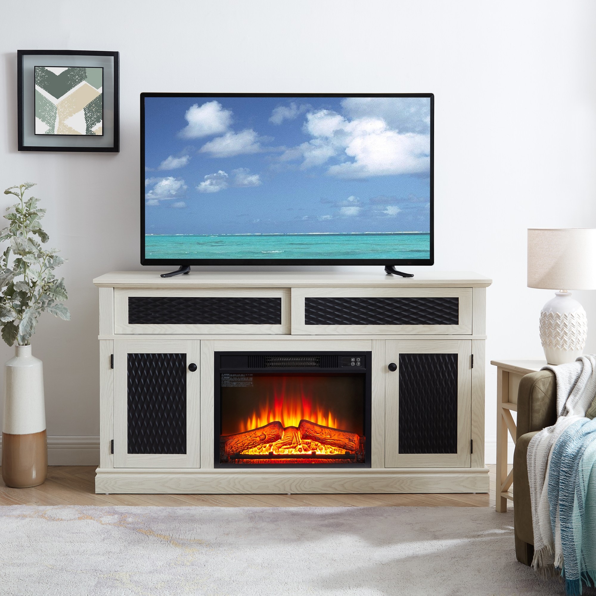Clihome BL-JHGM223-WH Electric-Fireplaces - View #9