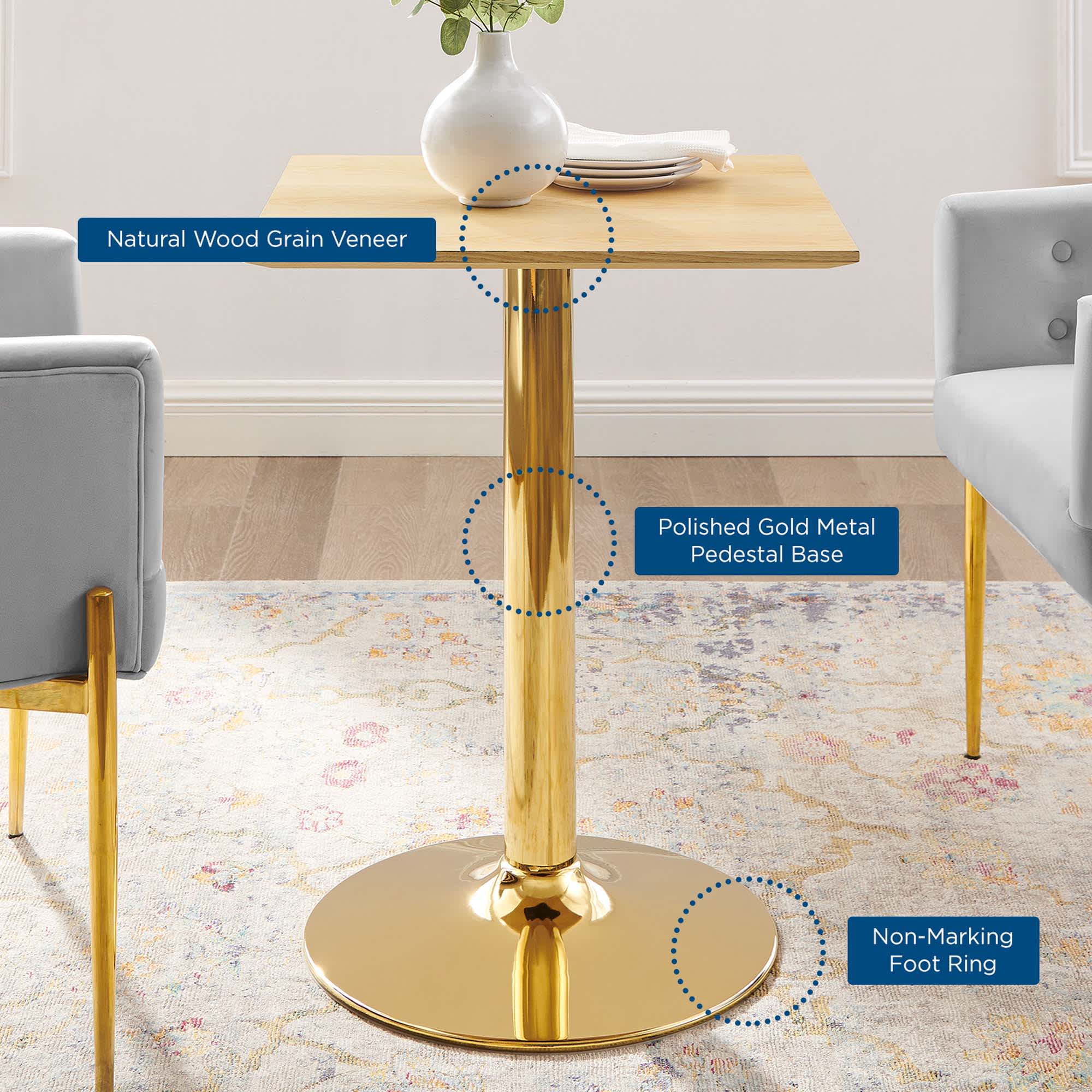 Modway EEI-4741-GLD-NAT Dining-Tables - View #3