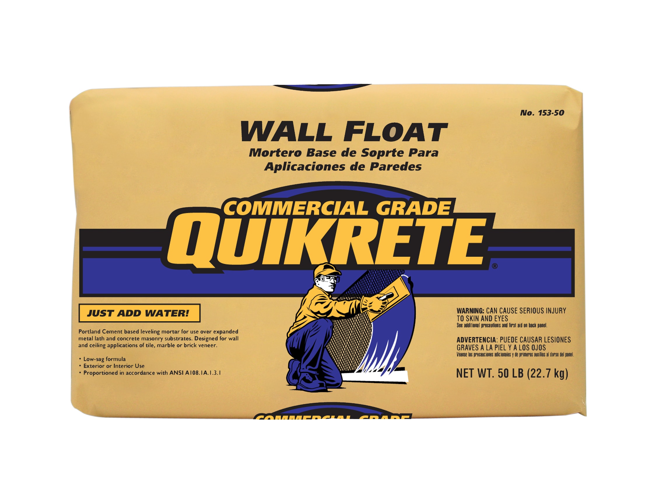QUIKRETE Wall Float 50-lb Mortar Mix in the Concrete, Cement & Stucco Mixes  department at
