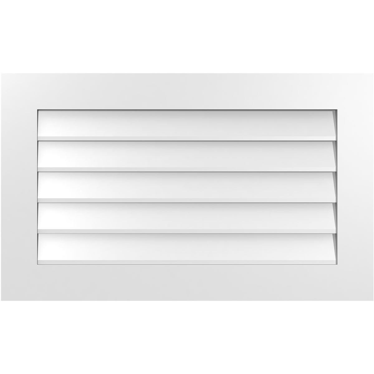 Ekena Millwork GVPVE36X2201SN 36-Inches x 22-Inches Off-white Rectangle PVC Gable Louver Vent