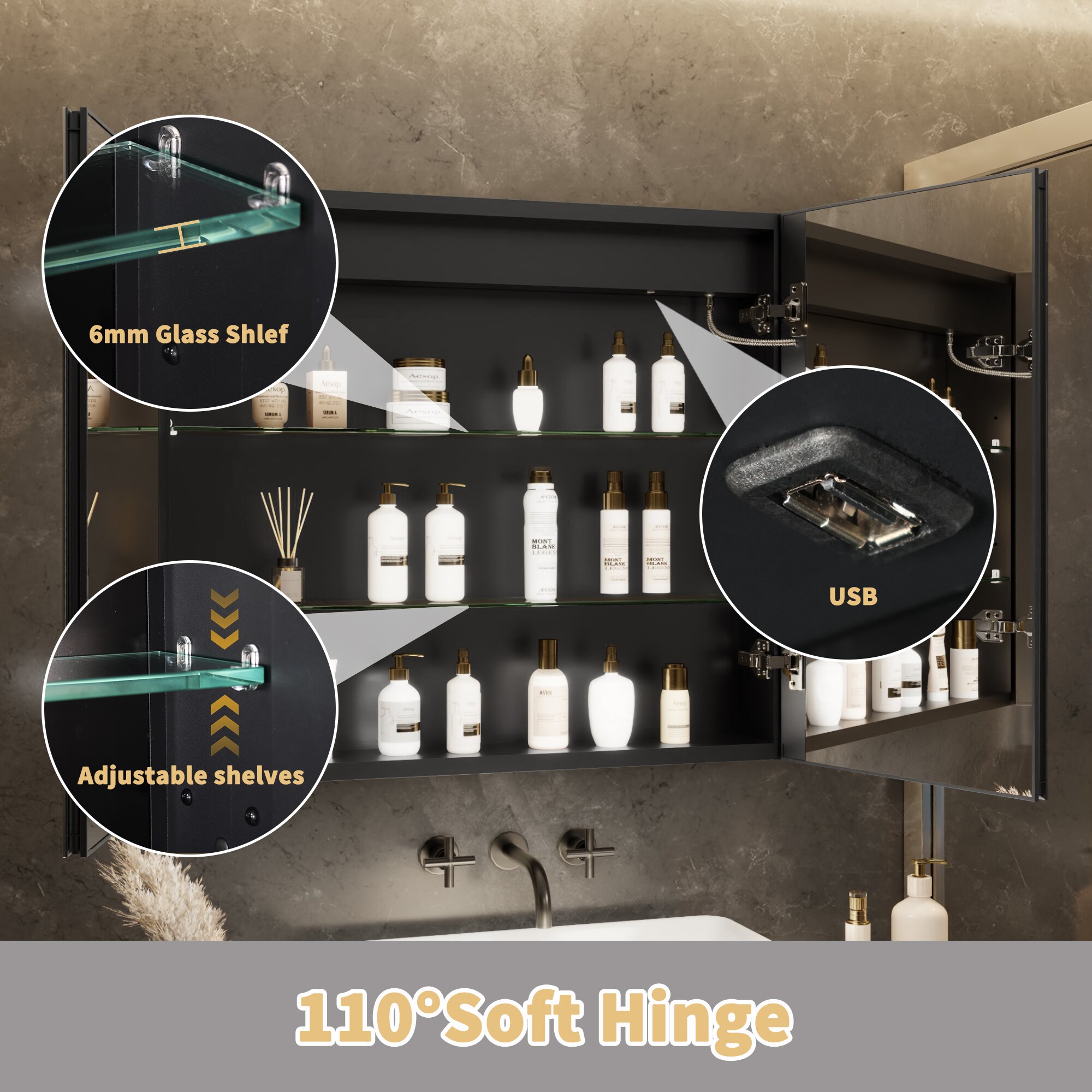 ExBrite EXMC3032V13DB Bathroom-Medicine-Cabinets - View #6