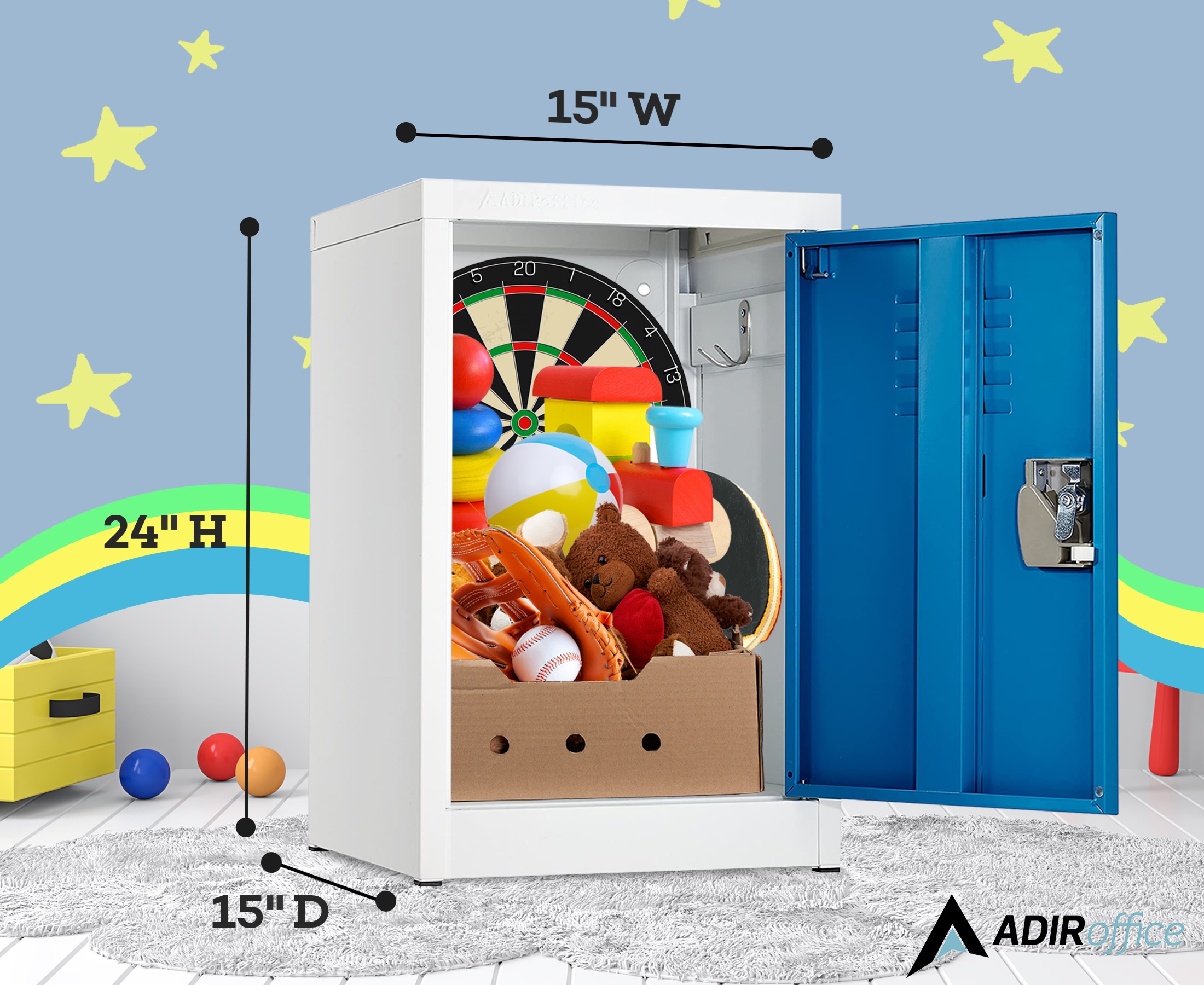 AdirOffice 629-02-BLU-PKG-1 Storage-Lockers - View #6