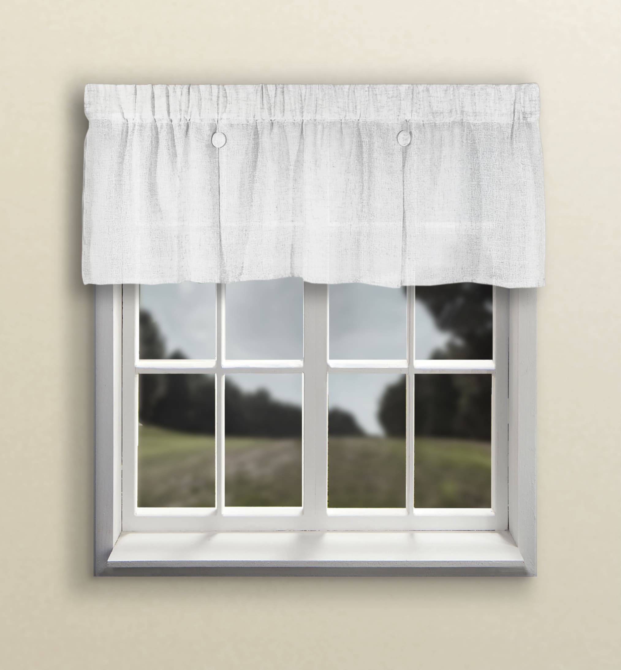 Ricardo Trading 06500-76-015-01 15-Inches White Sheer Rod pocket Single curtain panel
