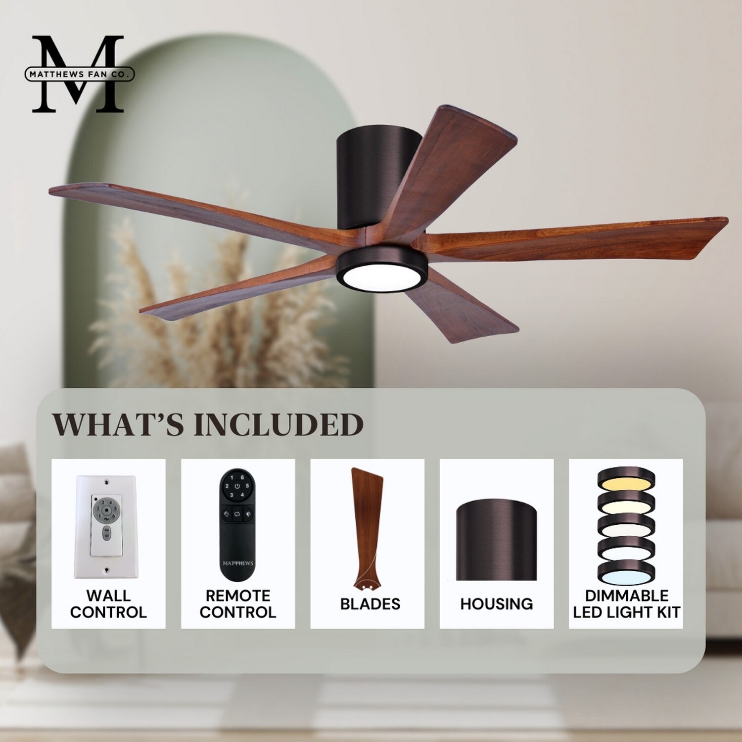 Matthews Fan Company IR5HLK-BB-WA-52 Ceiling-Fans - View #8