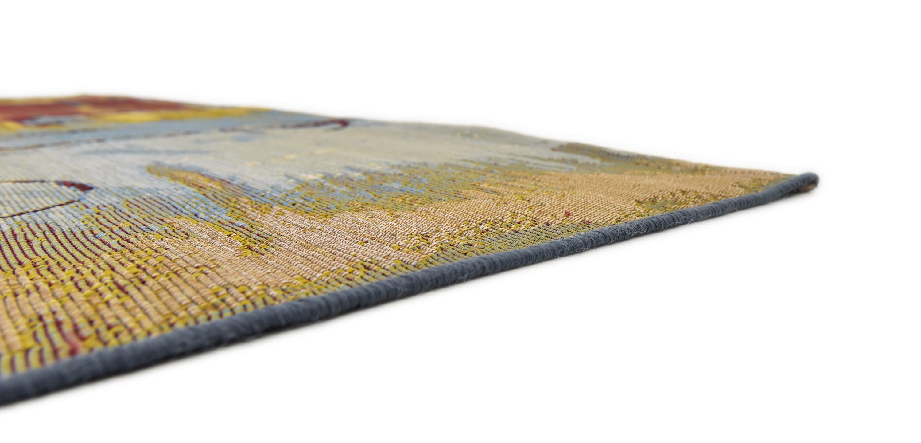 Colorful Easy-Care Synthetic 6' Square Outdoor Rug