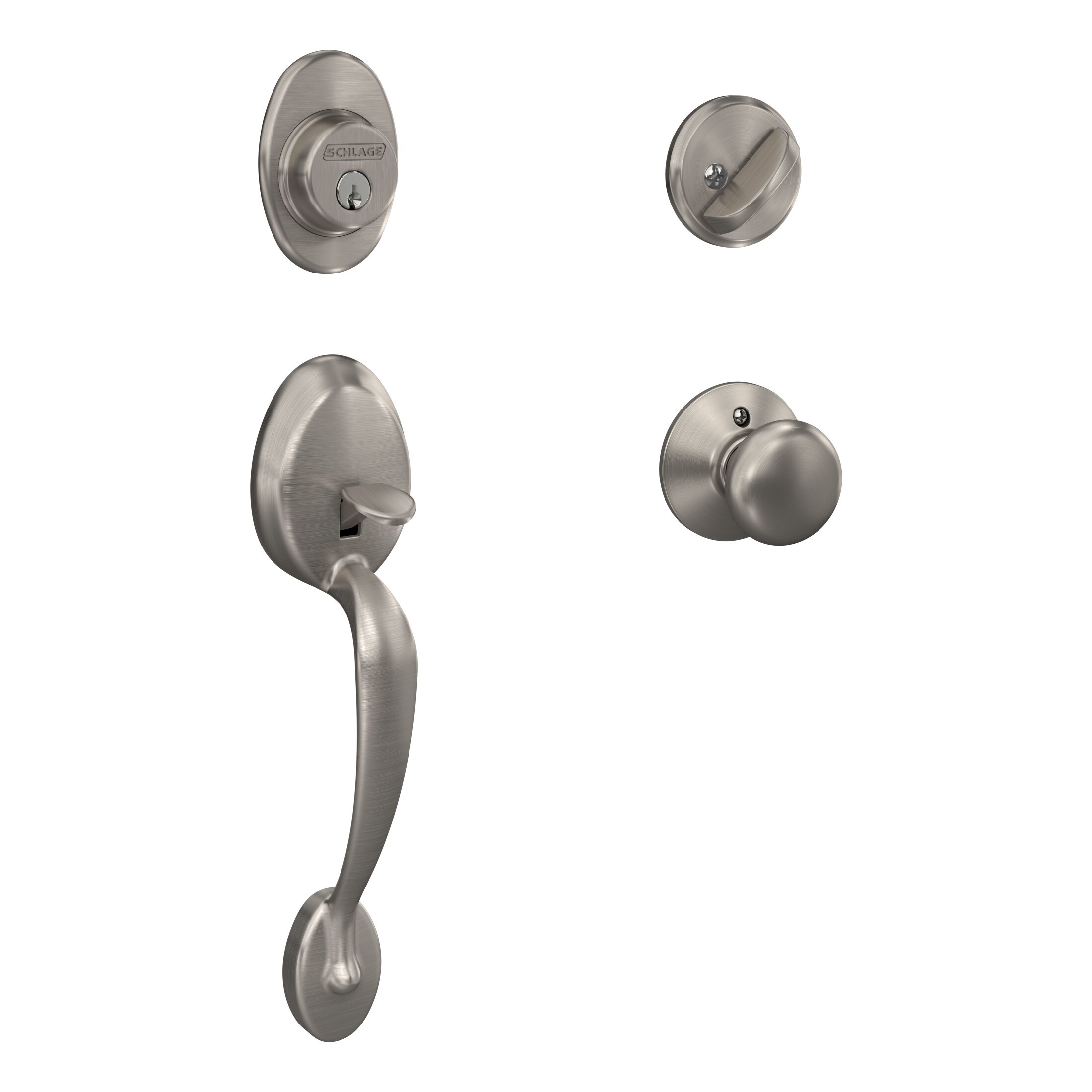 Schlage FE285PLY716ACCRH Aged Bronze Plymouth Right Handed Front Entry Handleset with an Accent Lever from the Plymouth Collection FE285-PLY-ACC-RH Schlage Residential