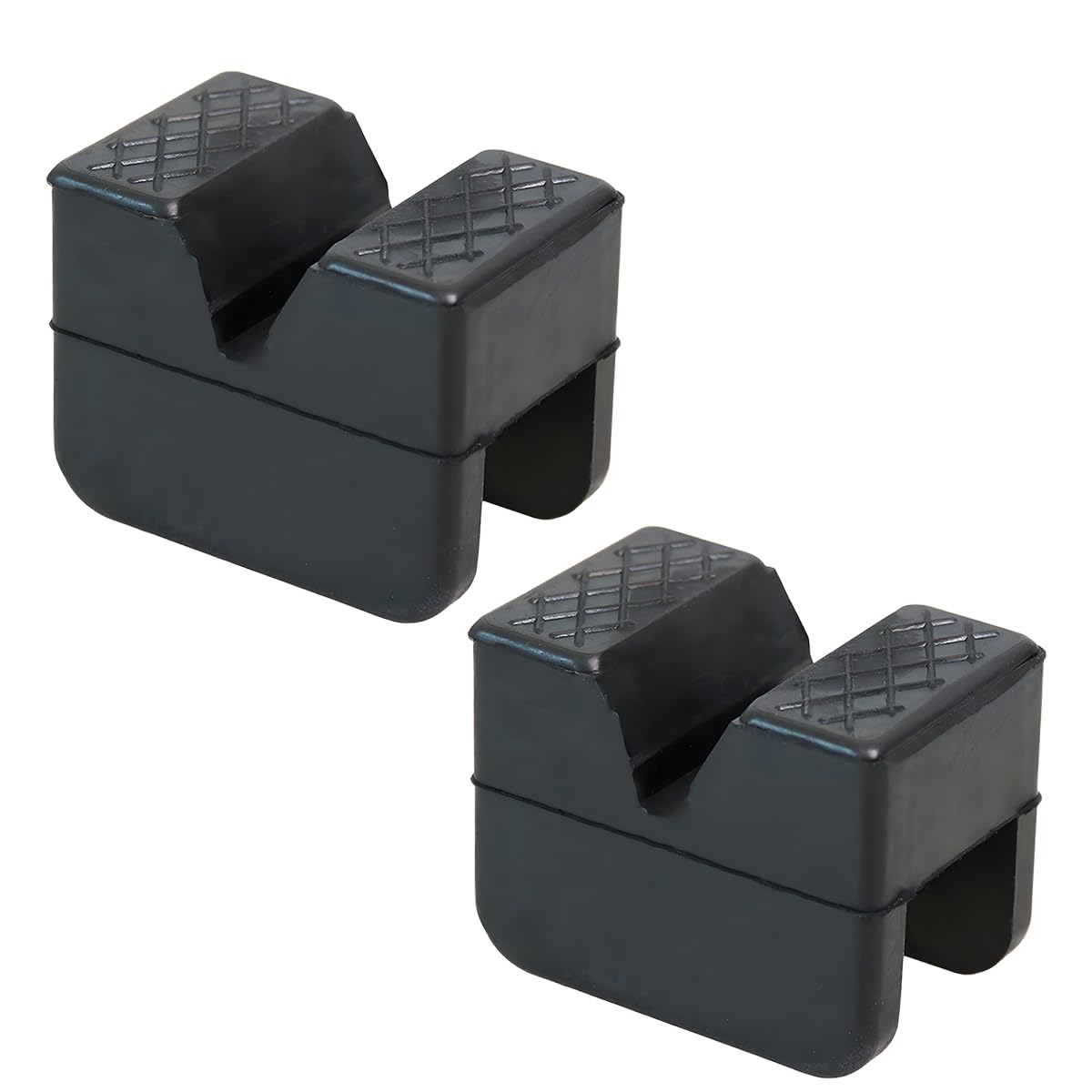 Aoibox  Jack Pad Adapter Anti Slip Jack Stand Lift Point Rubber Pads Heavy Duty Slotted Frame Rail Pinch Weld Protector