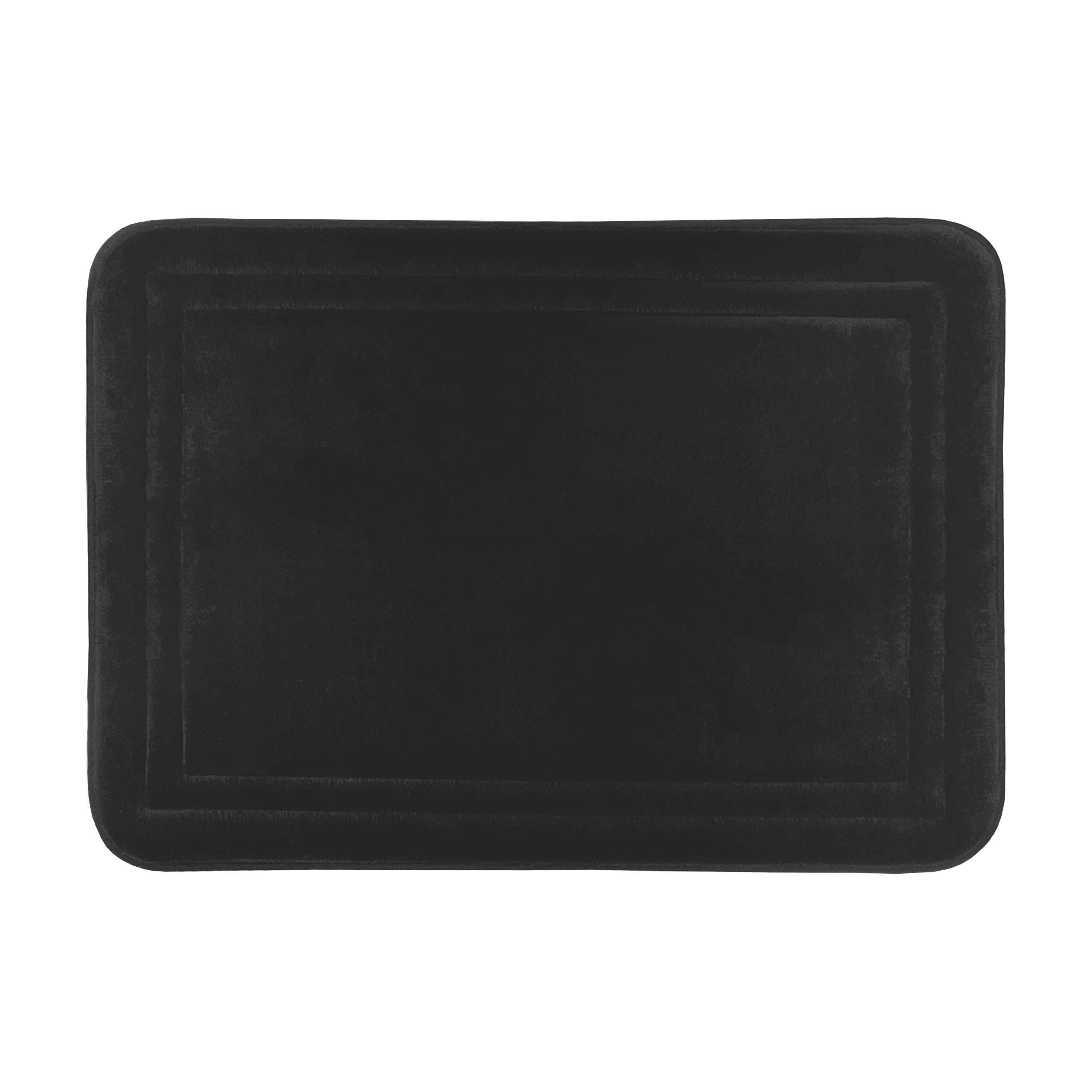 Achim MFMTELBK24 24-in x 17-in Black Polyurethane foam Non-Slip Grip Indoor Decorative Anti-fatigue Mat