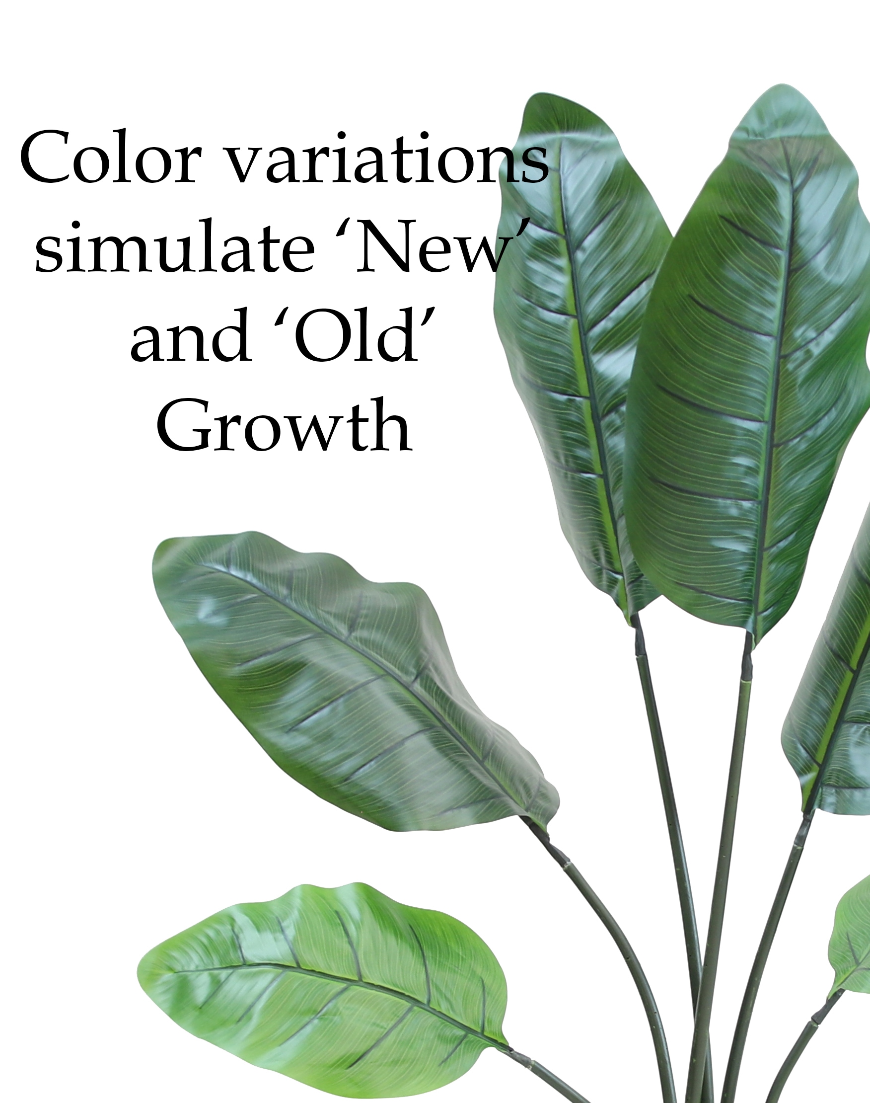 52" Green Artificial Bird of Paradise Tree in Black Plastic Pot