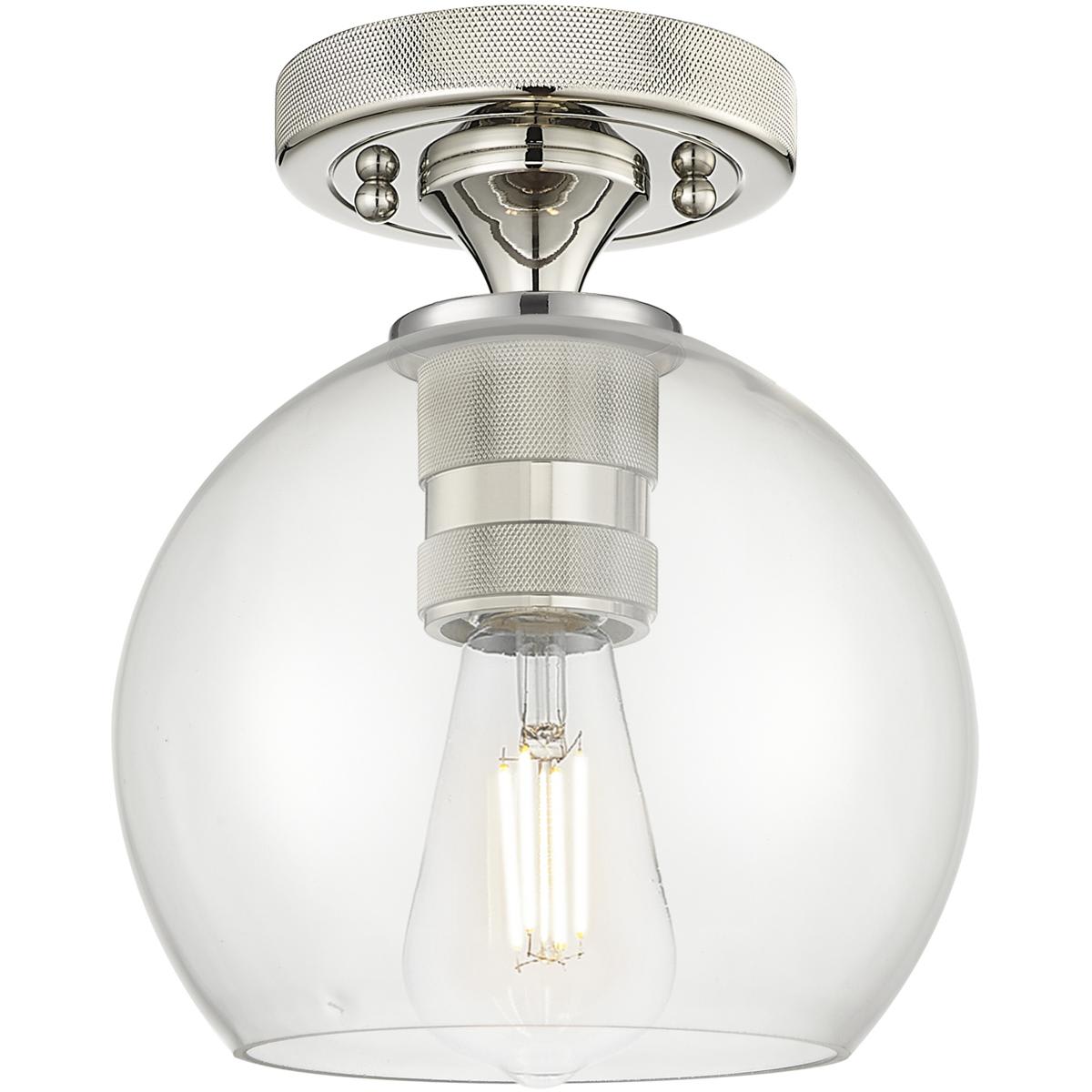 Innovations Lighting 2869693 434-1F-PN-G122-6 Crown Point Flush Mount Polished Nickel