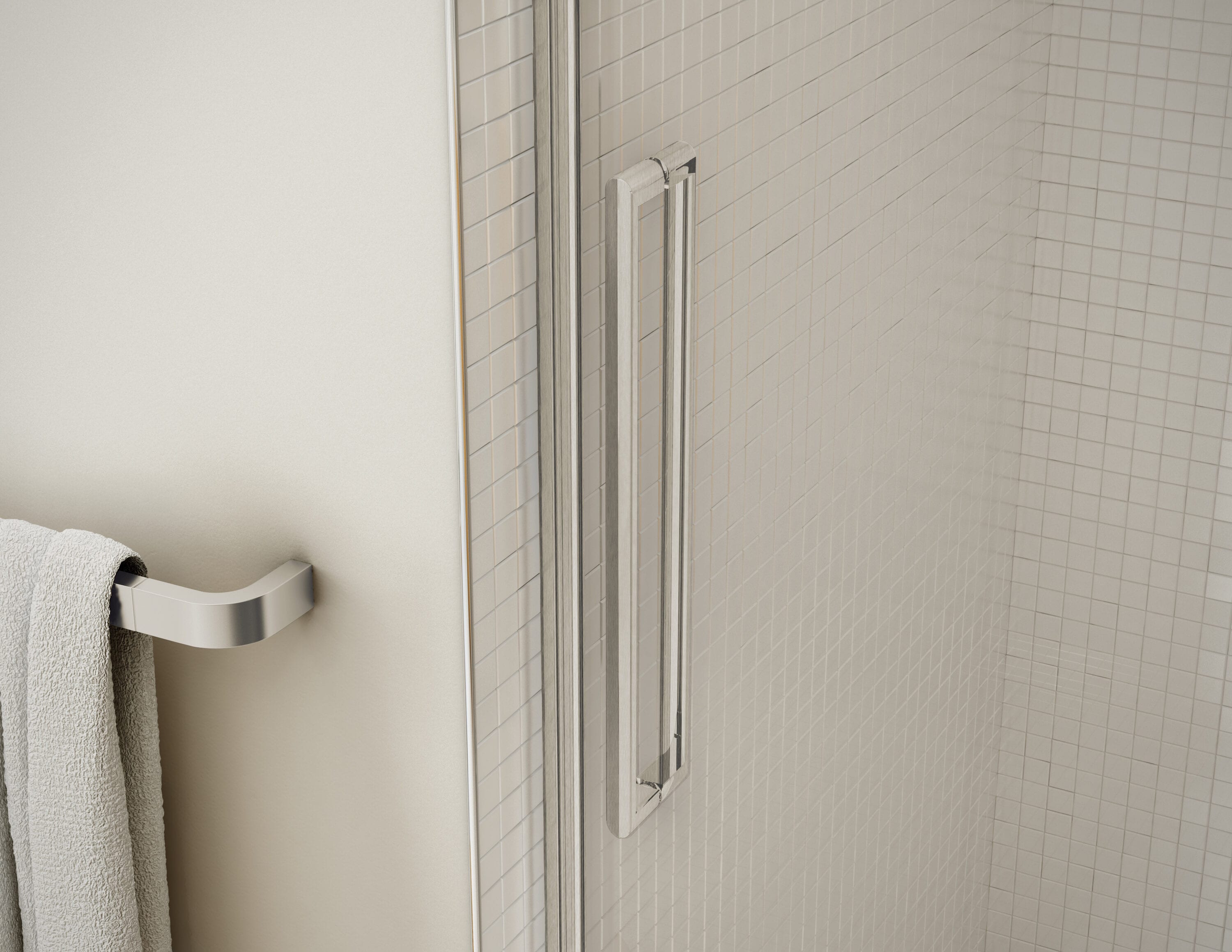 MAAX Halo Brushed Nickel 56-1/2-in to 59-in W x 78.75-in H