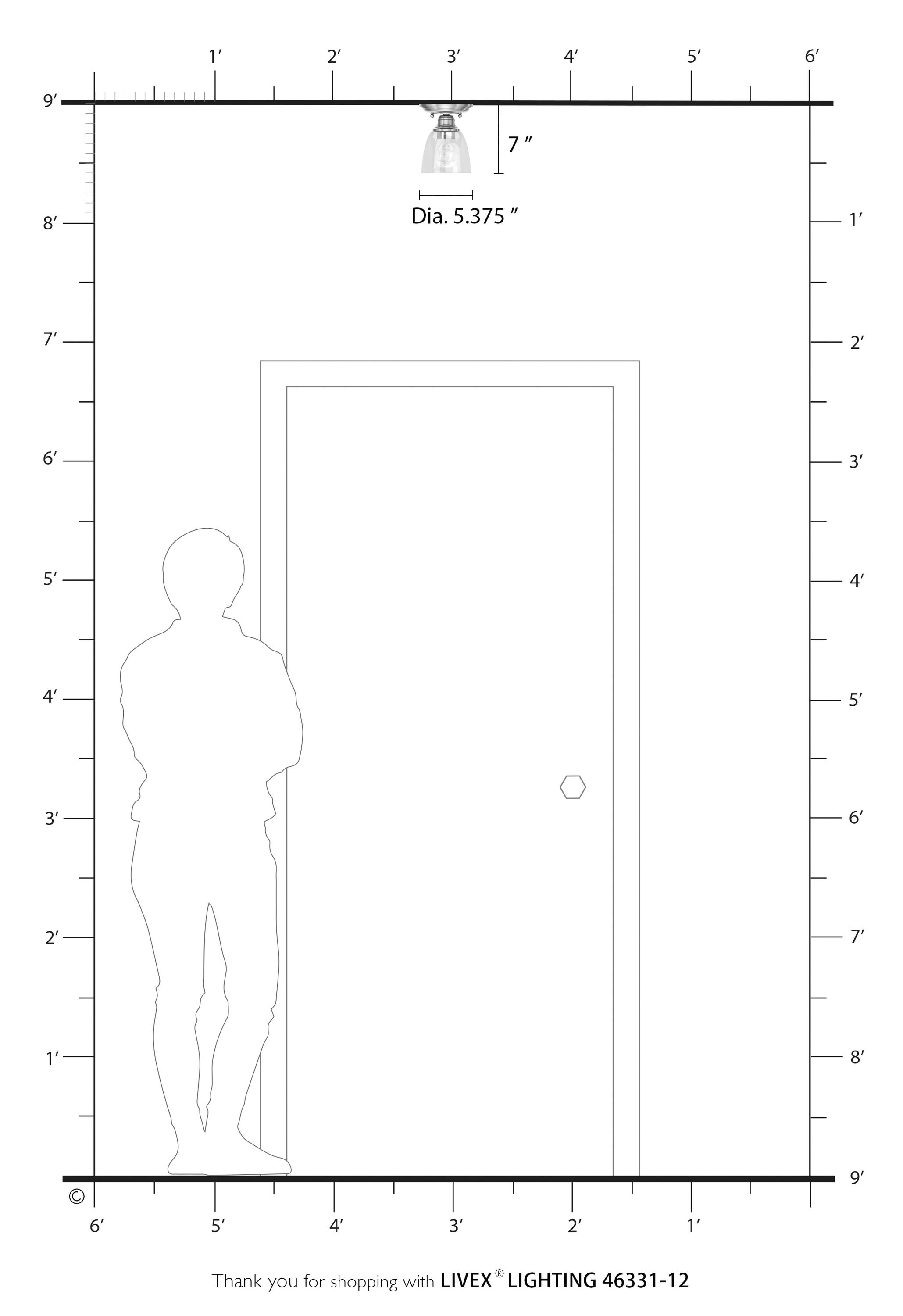 Satin Brass and Clear Glass 1-Light Flush Mount