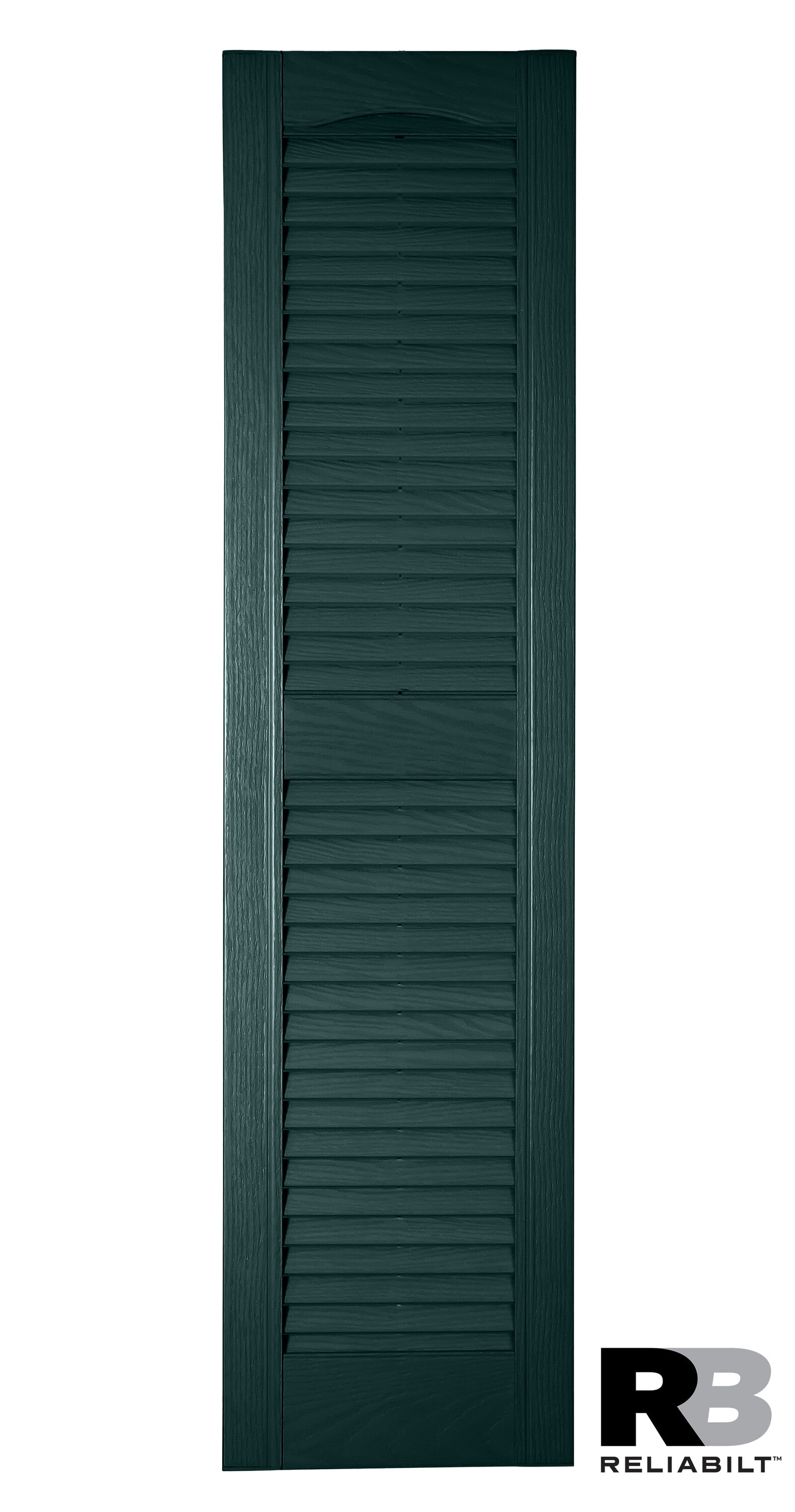 RELIABILT LVRCT1247021 12-in W x 47-in H Ebony Green Louvered Polypropylene Exterior Shutters ( 2 -Pack )