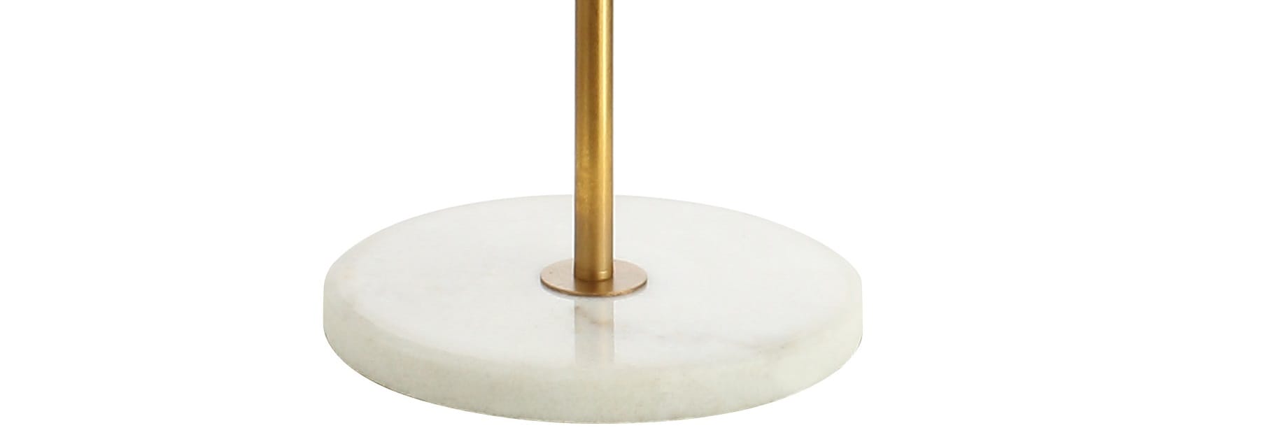 61.5" Gold Metal Floor Lamp with White Linen Shade