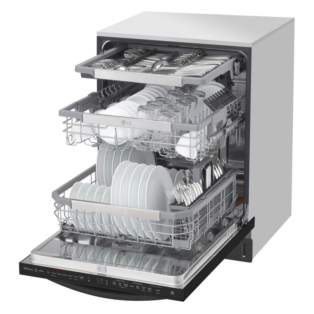 LG QuadWash Top Control 24-in Smart Built-In Dishwasher With Third Rack ...