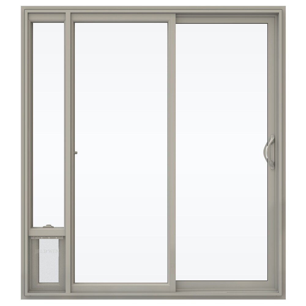 72 in. x 80 in. W-5500 White Clad Wood Right-Hand 15 Lite French Patio Door  w/Unfinished Interior