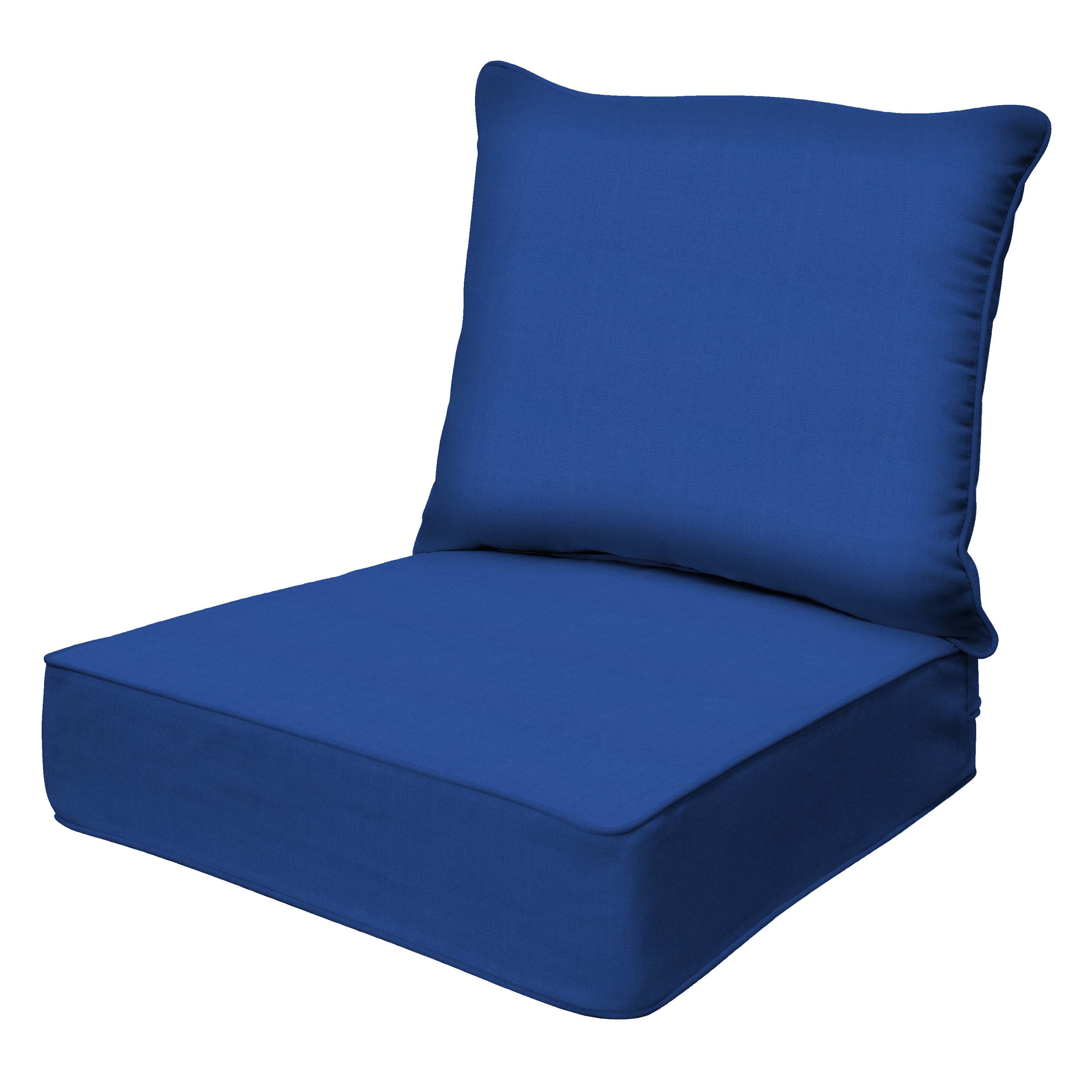 Sapphire Blue Deep Seating Outdoor Chair Cushion Set