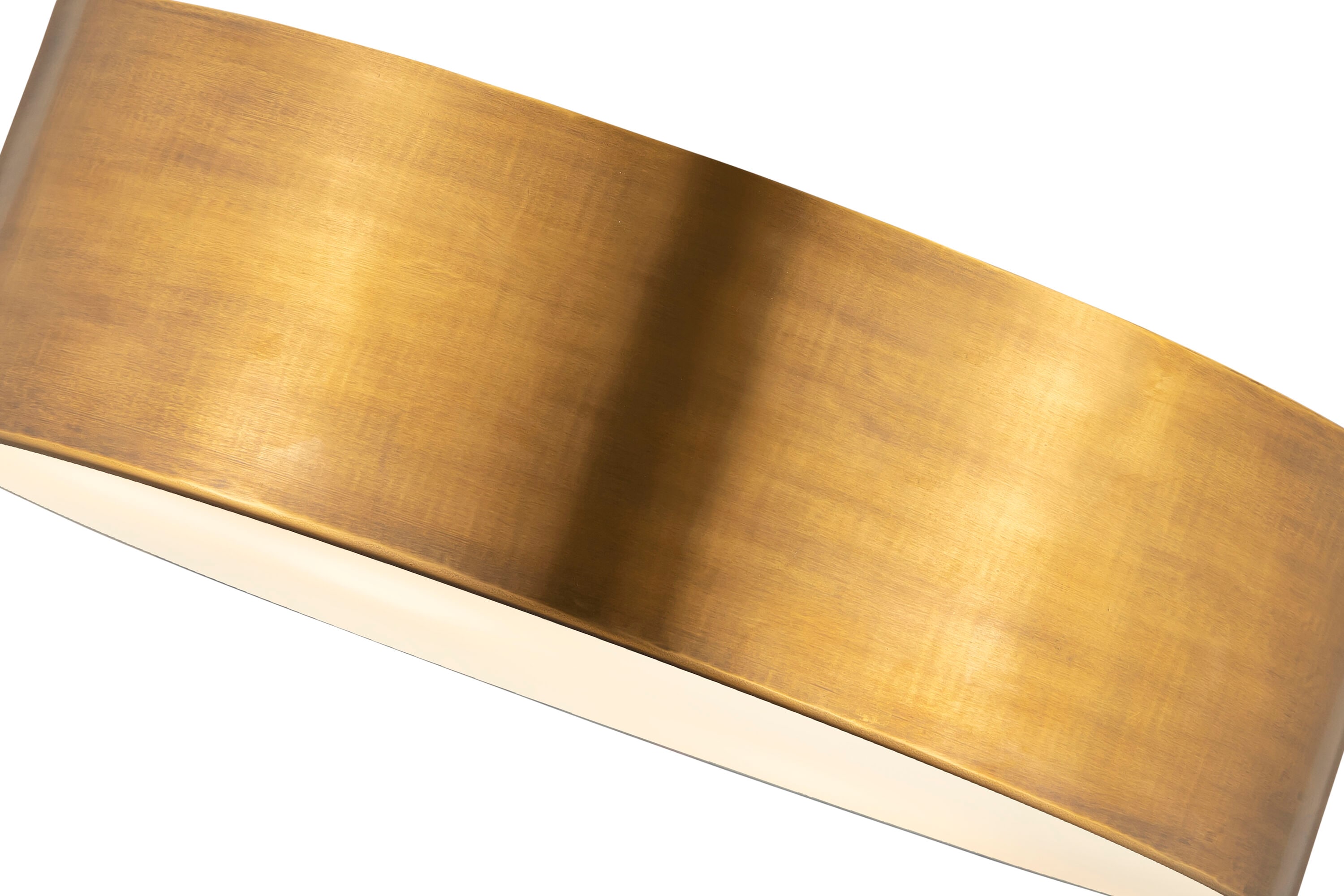 Harley Modern 3-Light Rubbed Brass Drum Flush Mount LED