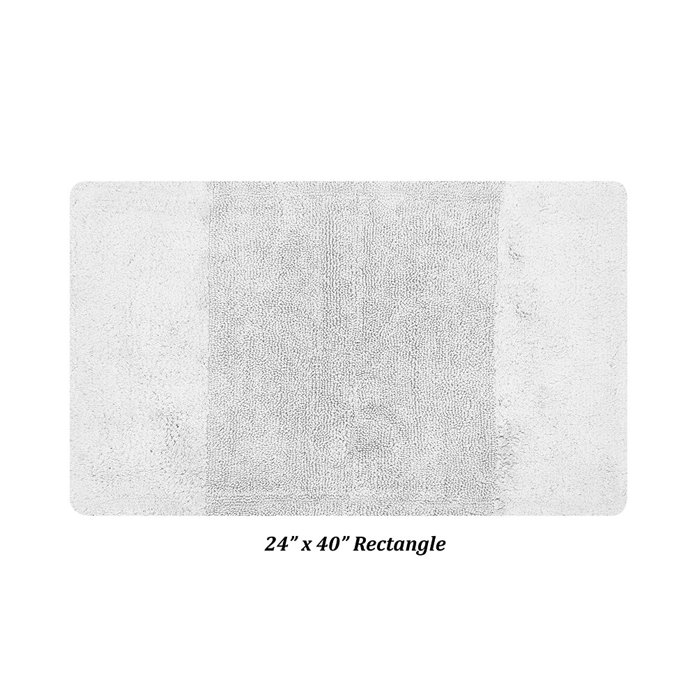 Better Trends 40in x 24in White Cotton Bath Rug in the Bathroom Rugs