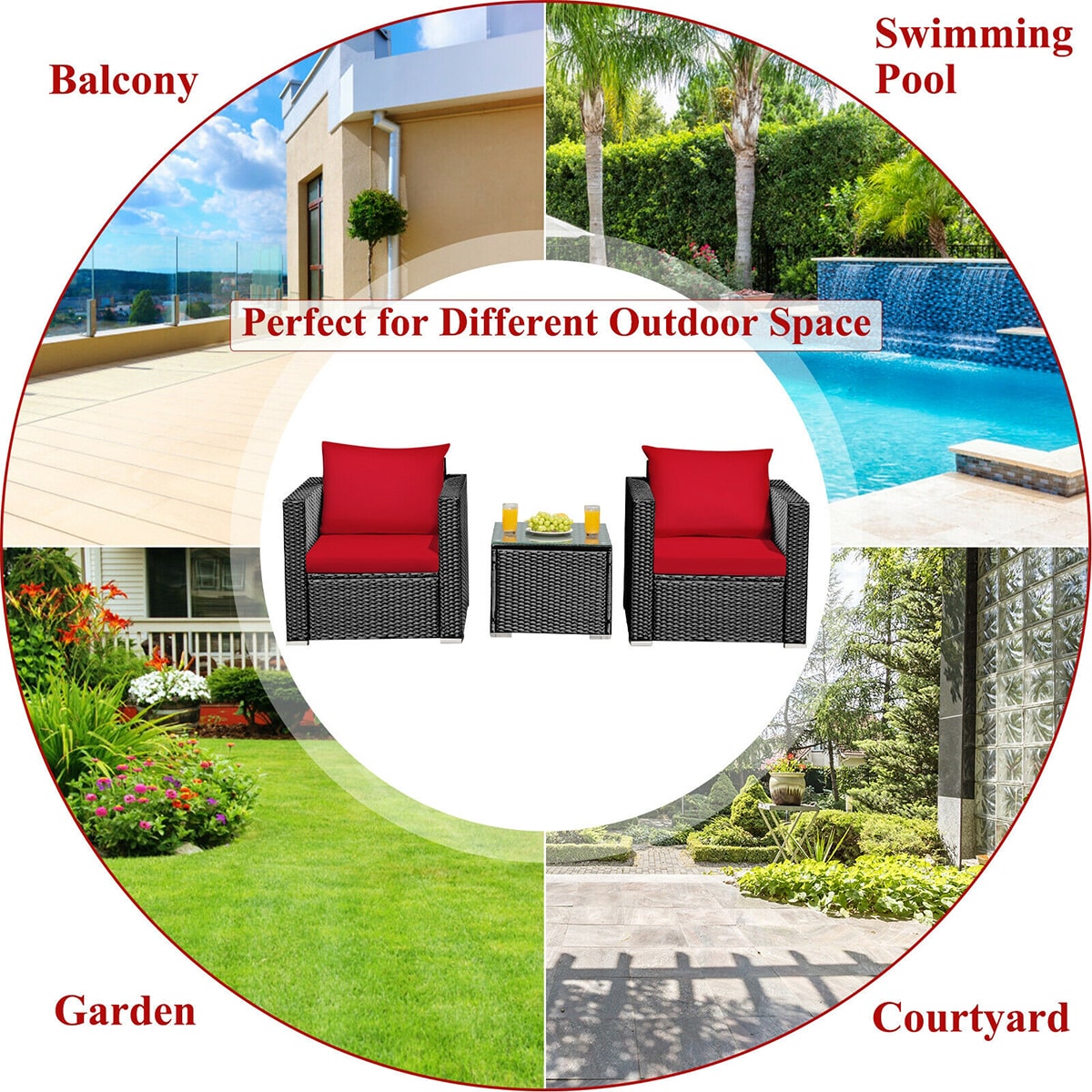 WELLFOR OUGN66529RE+ Patio-Conversation-Sets - View #10
