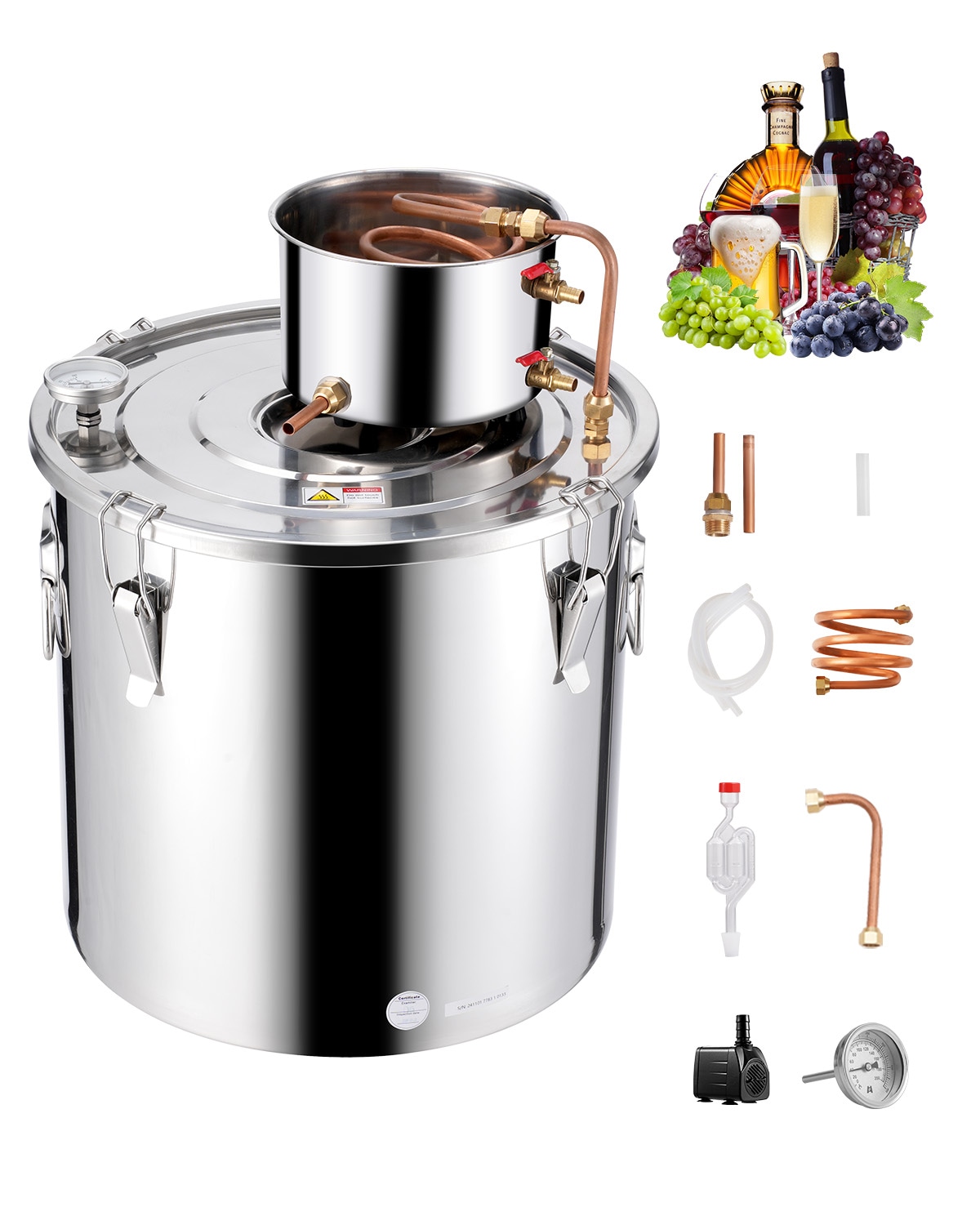 SVOPES SVOPESDLNTZLQ10954V1 1 Condensing Bucket Alcohol still