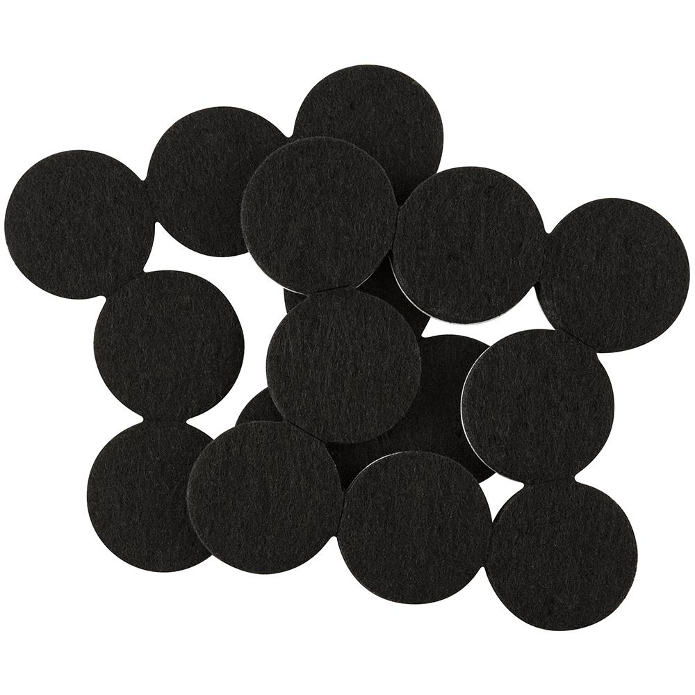 Self-Adhesive Felt Pad 1x1 inch - Black - Furnica