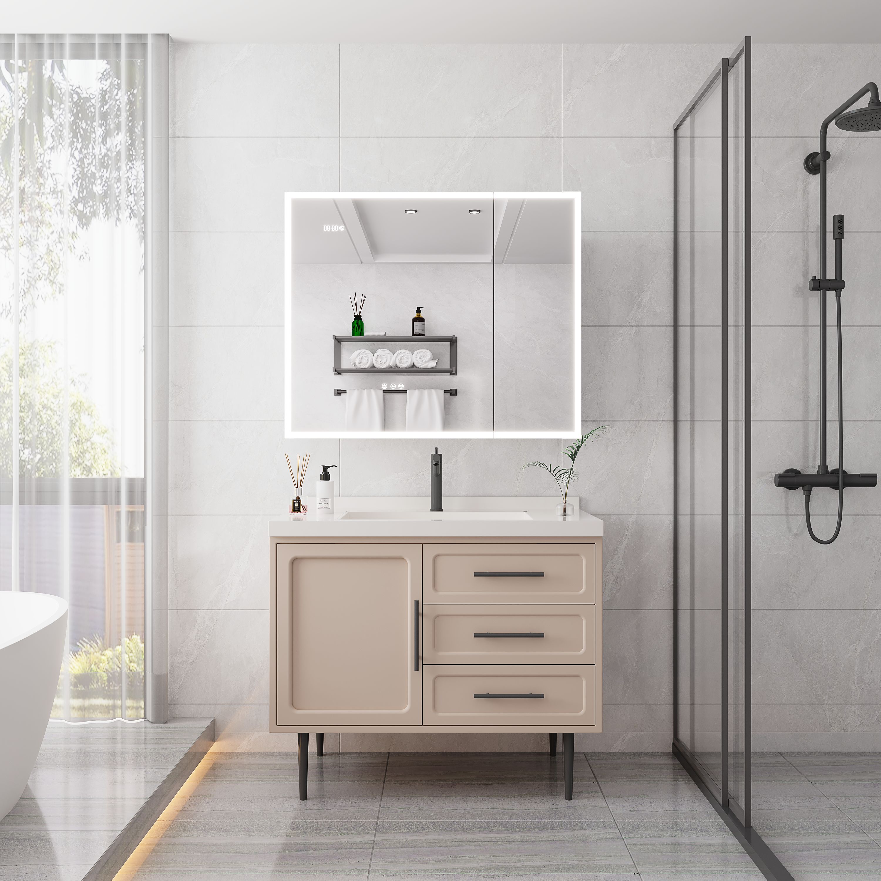 WELLFOR AMYD04-3630 Bathroom-Medicine-Cabinets - View #11