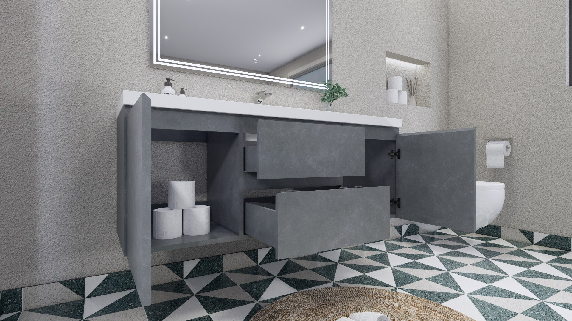 Moreno Bath MOB60S-CG Bath-Vanity-Combo - View #8