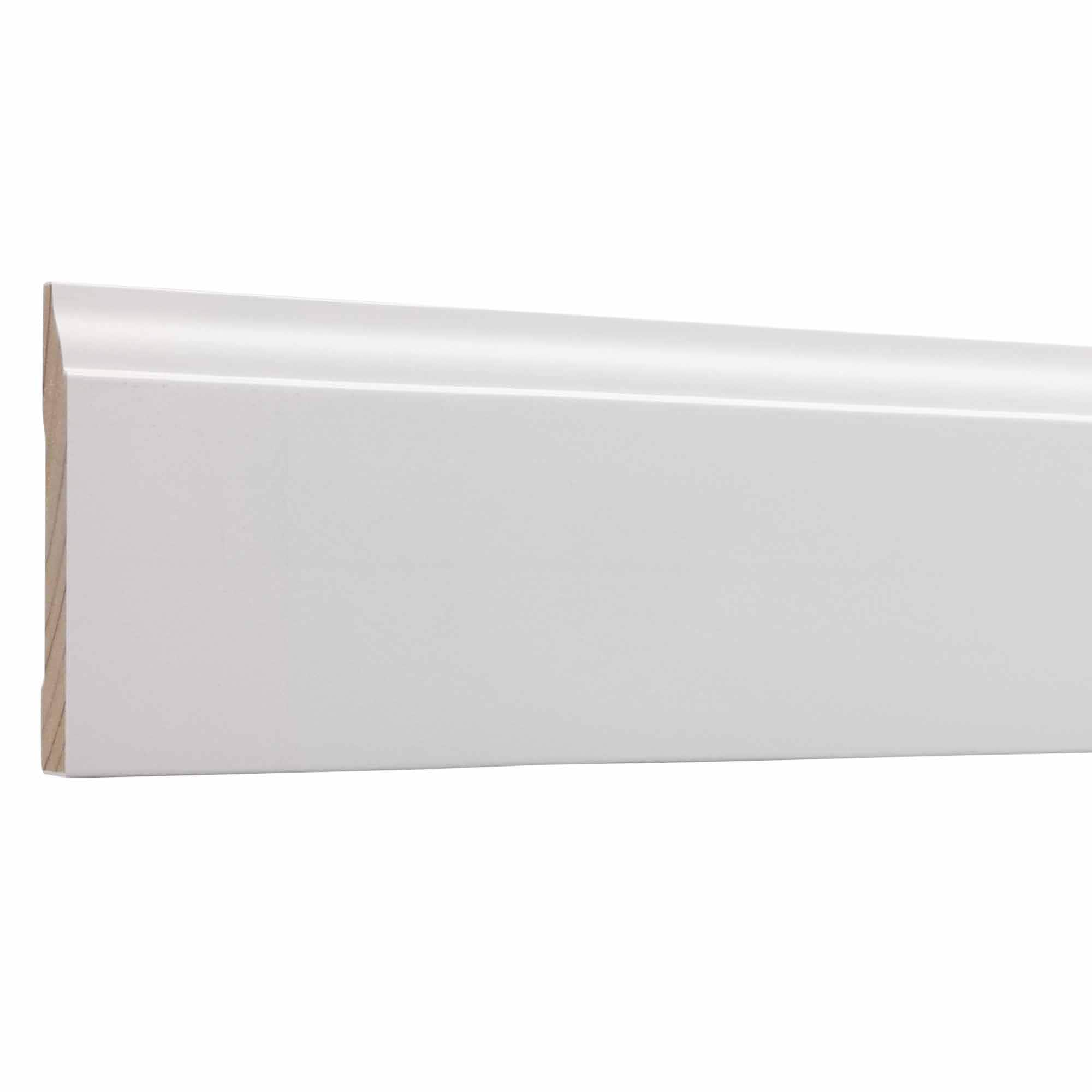 allen + roth 623 8 FJPWH 9/16-in x 3-1/4-in x 8-ft Colonial Painted Pine 623 Baseboard Moulding