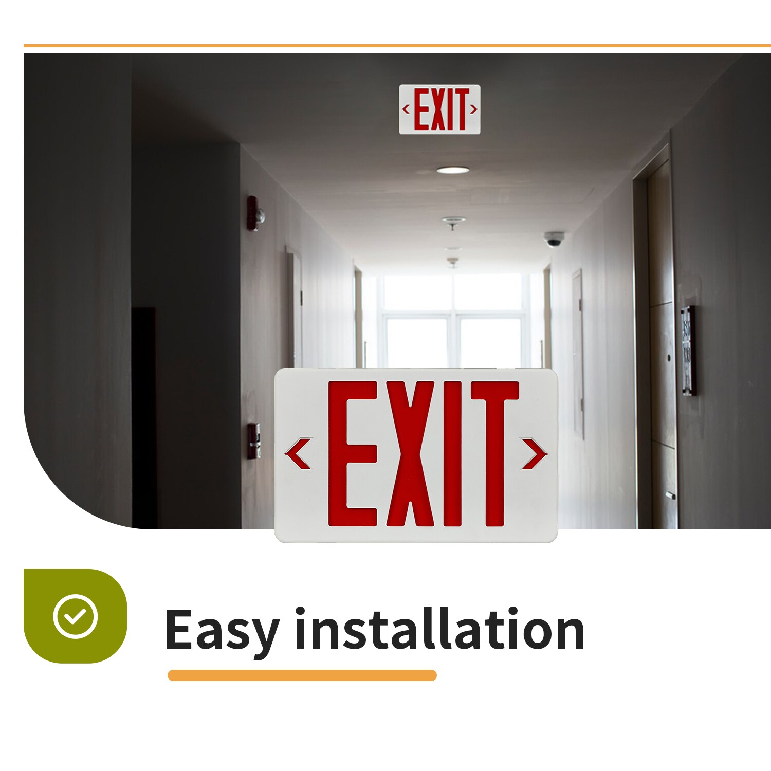 LED One LOC-EXIT-1WRLW Emergency-Exit-Lighting - View #2