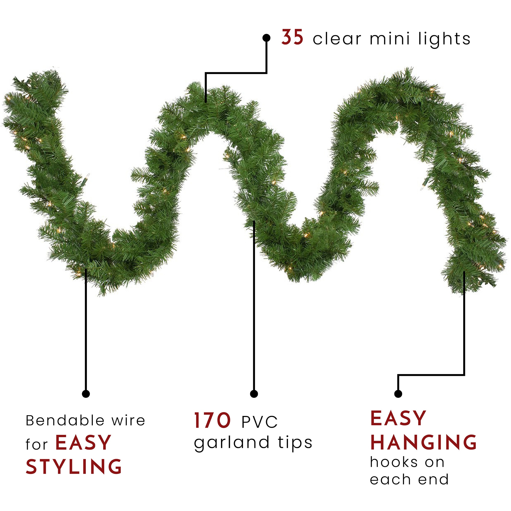 Northlight 32624600 Artificial-Christmas-Garland - View #4