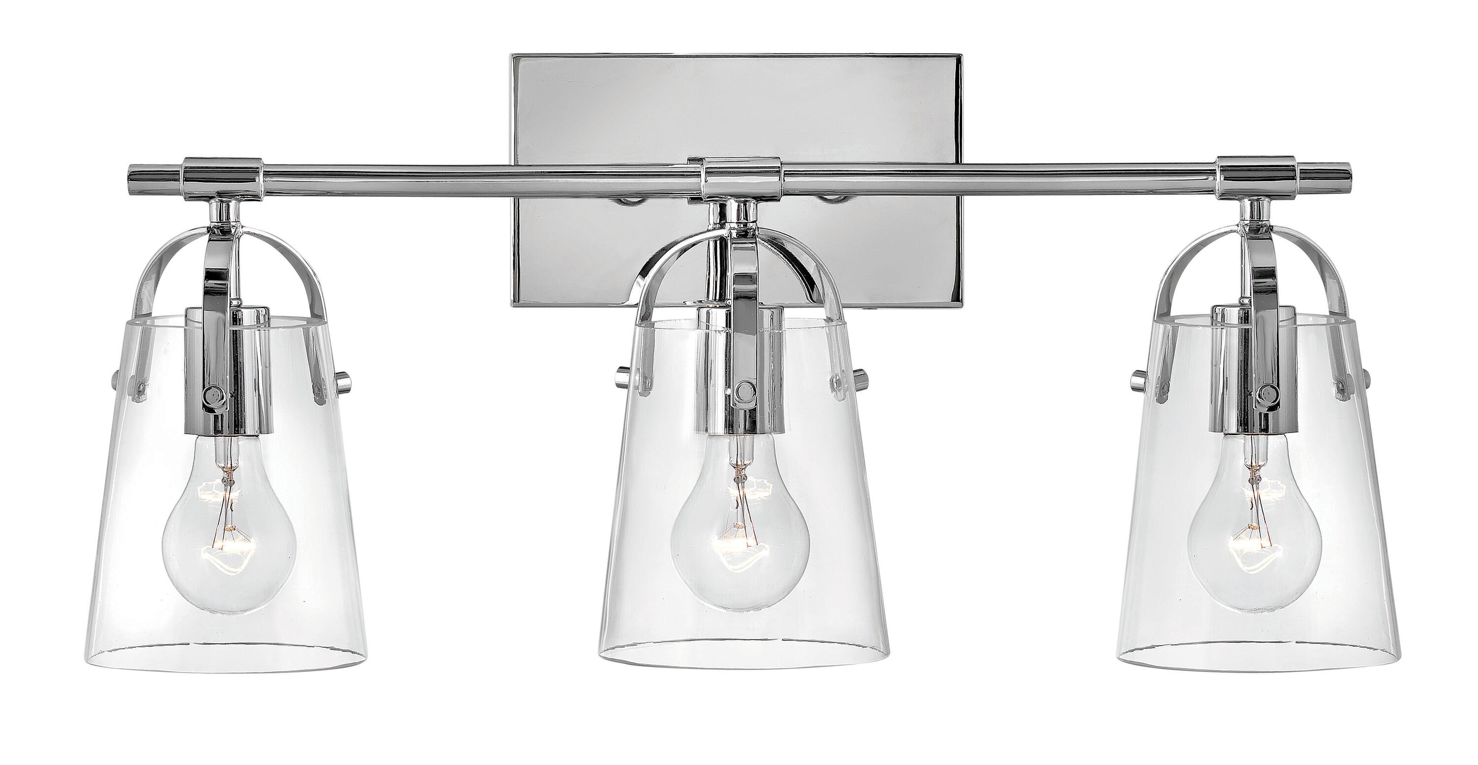 Hinkley 5133CM Foster 22.75-in 3 -Light Gloss Chrome Transitional Vanity light