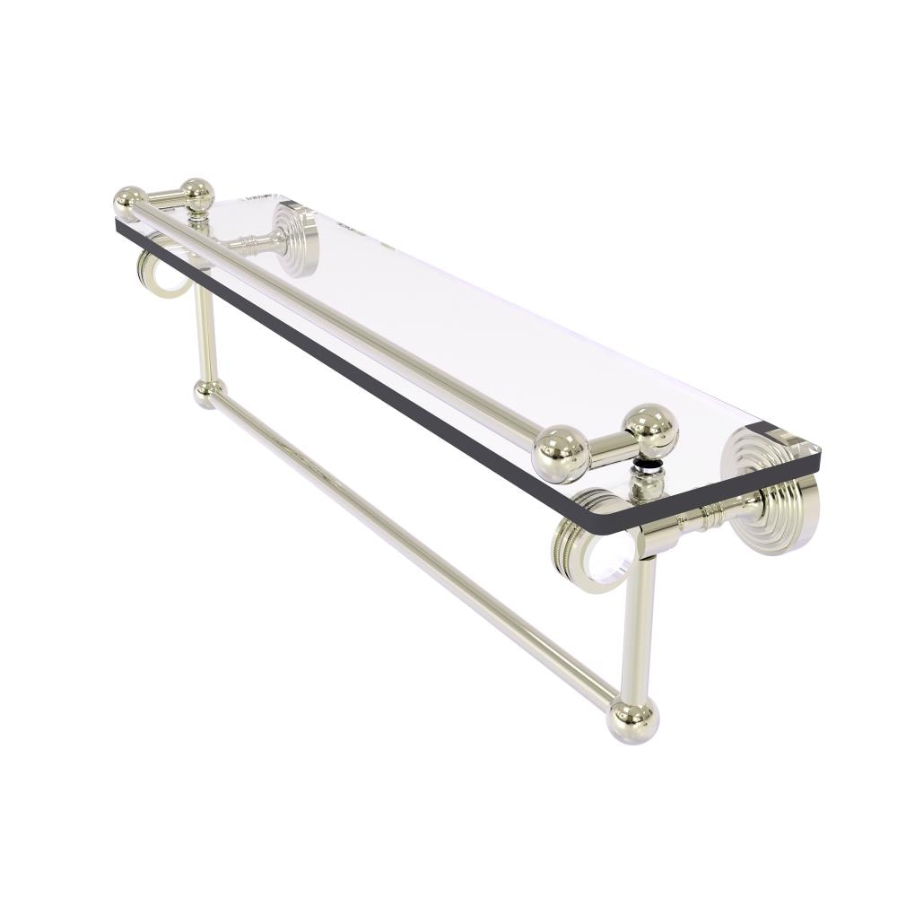 Allied Brass PG-1TBD-22-GAL-PNI Pacific Grove Polished Nickel Wall mount Bathroom Shelf ( 22-in x 6.8-in x 5-in )