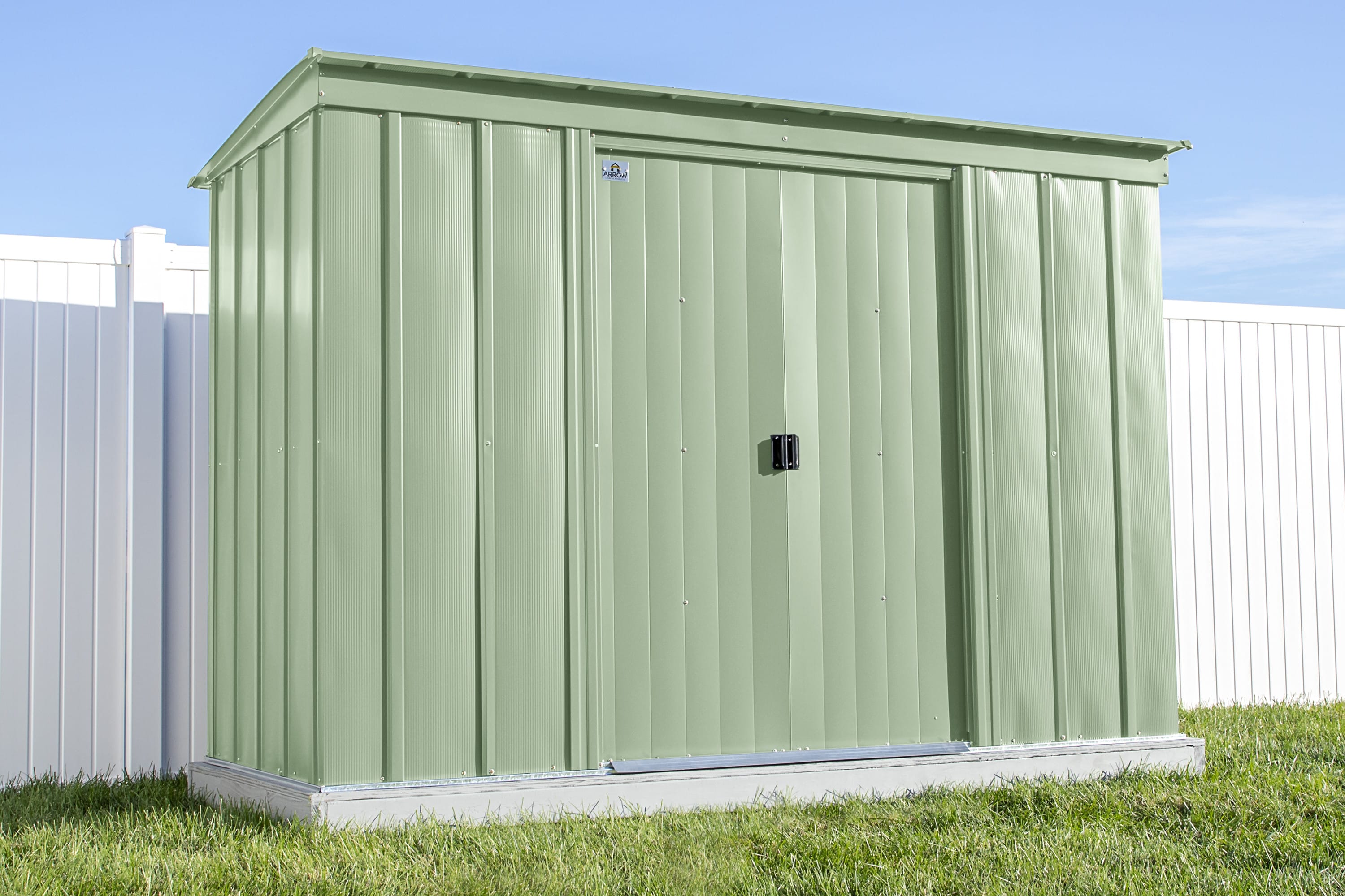 Arrow CLP104SGDSP 10-ft x 4-ft Classic Galvanized Steel Storage Shed