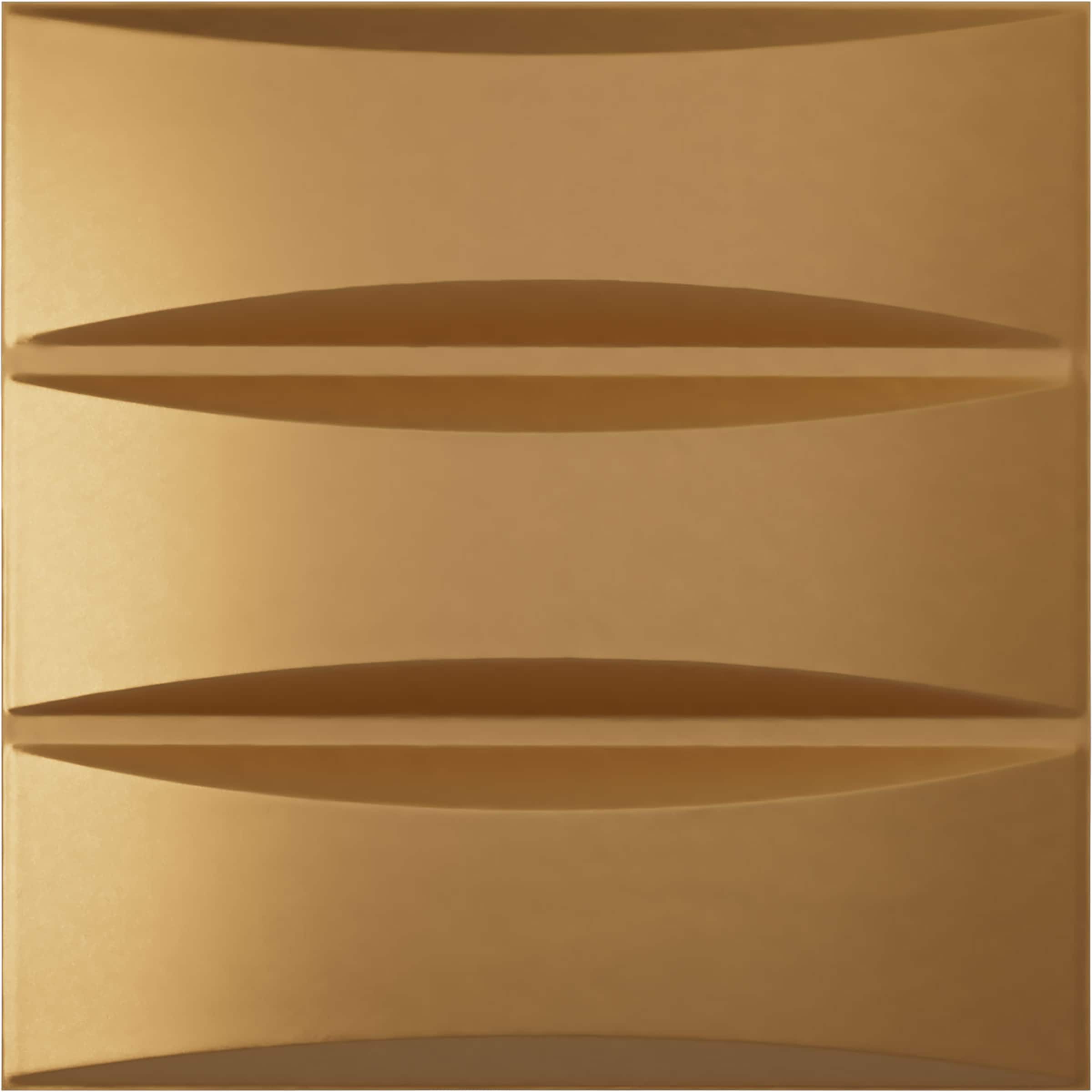 Ekena Millwork WP20X20TRBGL 19-5/8-in x 19-5/8-in Embossed Bright Coat Gold PVC Wall Panel
