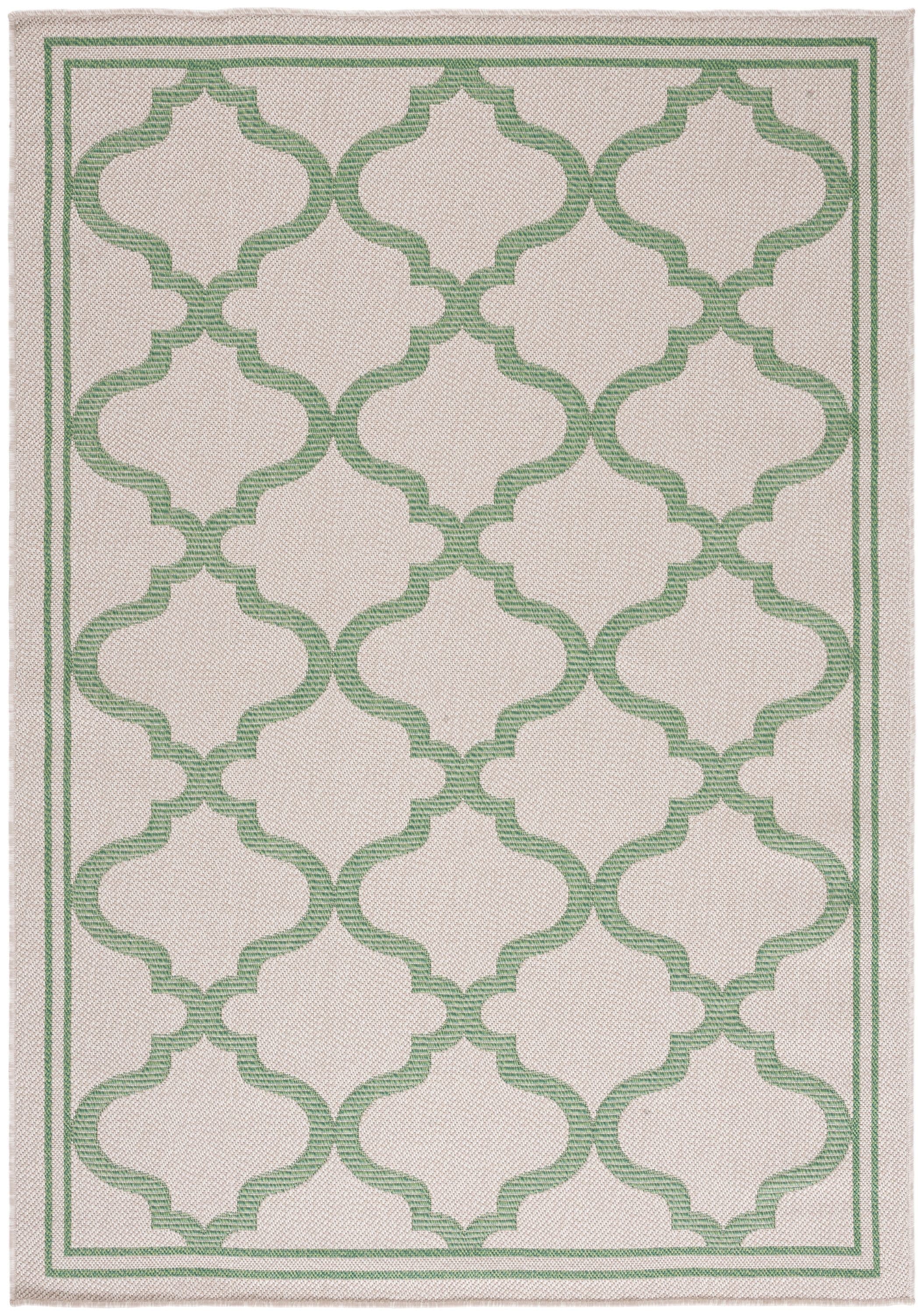 Safavieh BMU810E-9 Bermuda 800 Mercy 9 x 12 (ft) Loomed Polypropylene Beige/Green Rectangular Indoor/Outdoor Trellis Farmhouse/Cottage Area rug