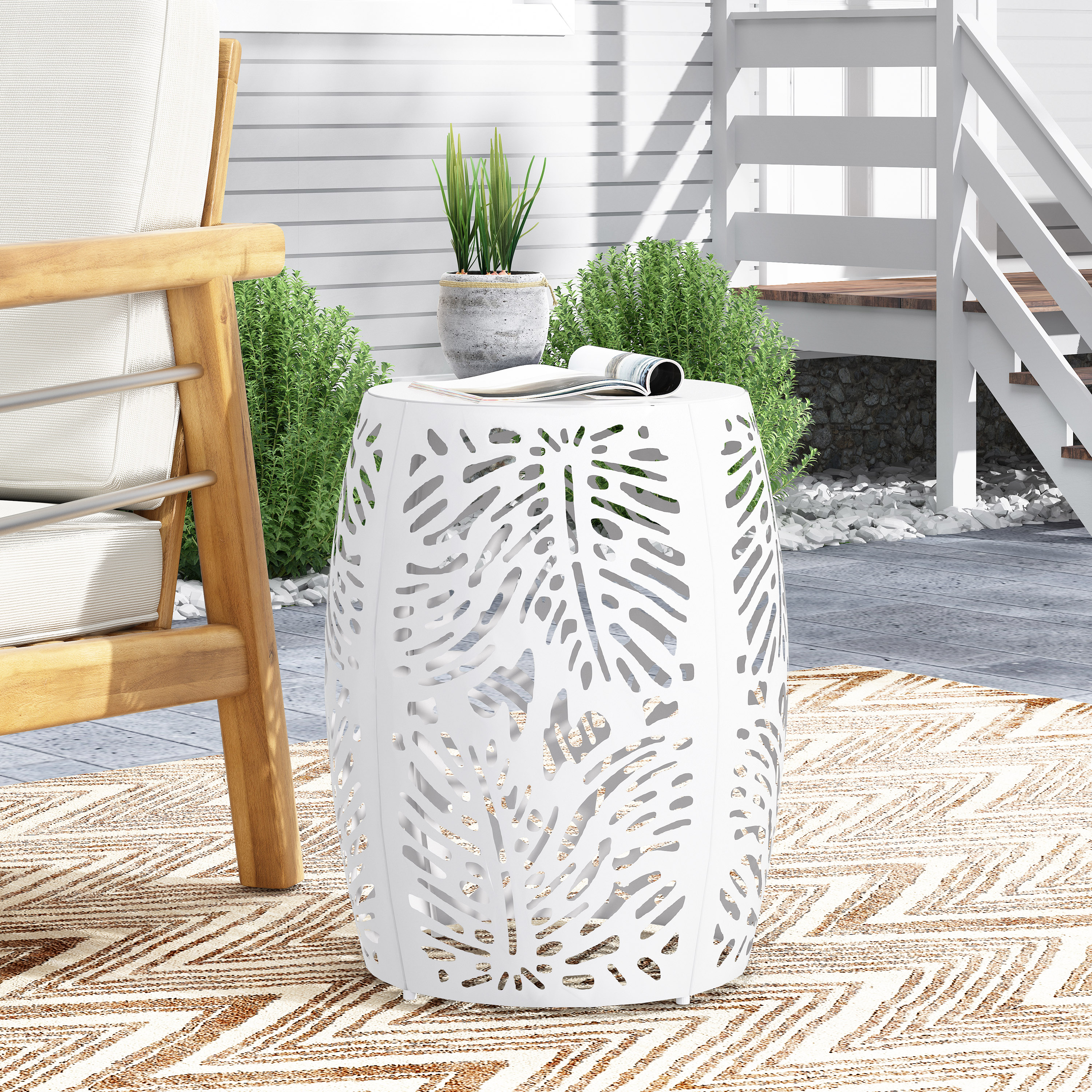 Direct Wicker DWT-73613-WH Patio-Tables - View #4