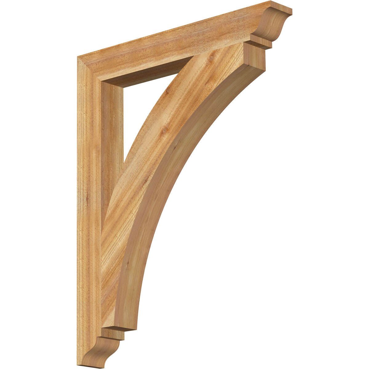 Ekena Millwork BKT04X30X38THR01RWR Thorton traditional rough sawn 4-in x 30-in x 38-in Western red cedar Brown Wood Standard bracket