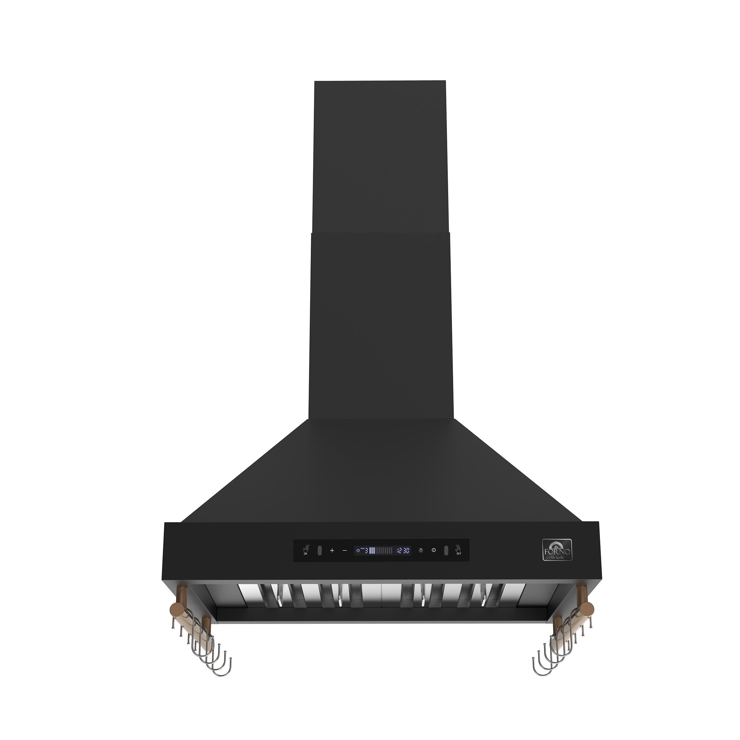 FORNO FRHWM5503-30BLK 30 inch Ducted 372-CFM Black Wall-Mounted Range Hood