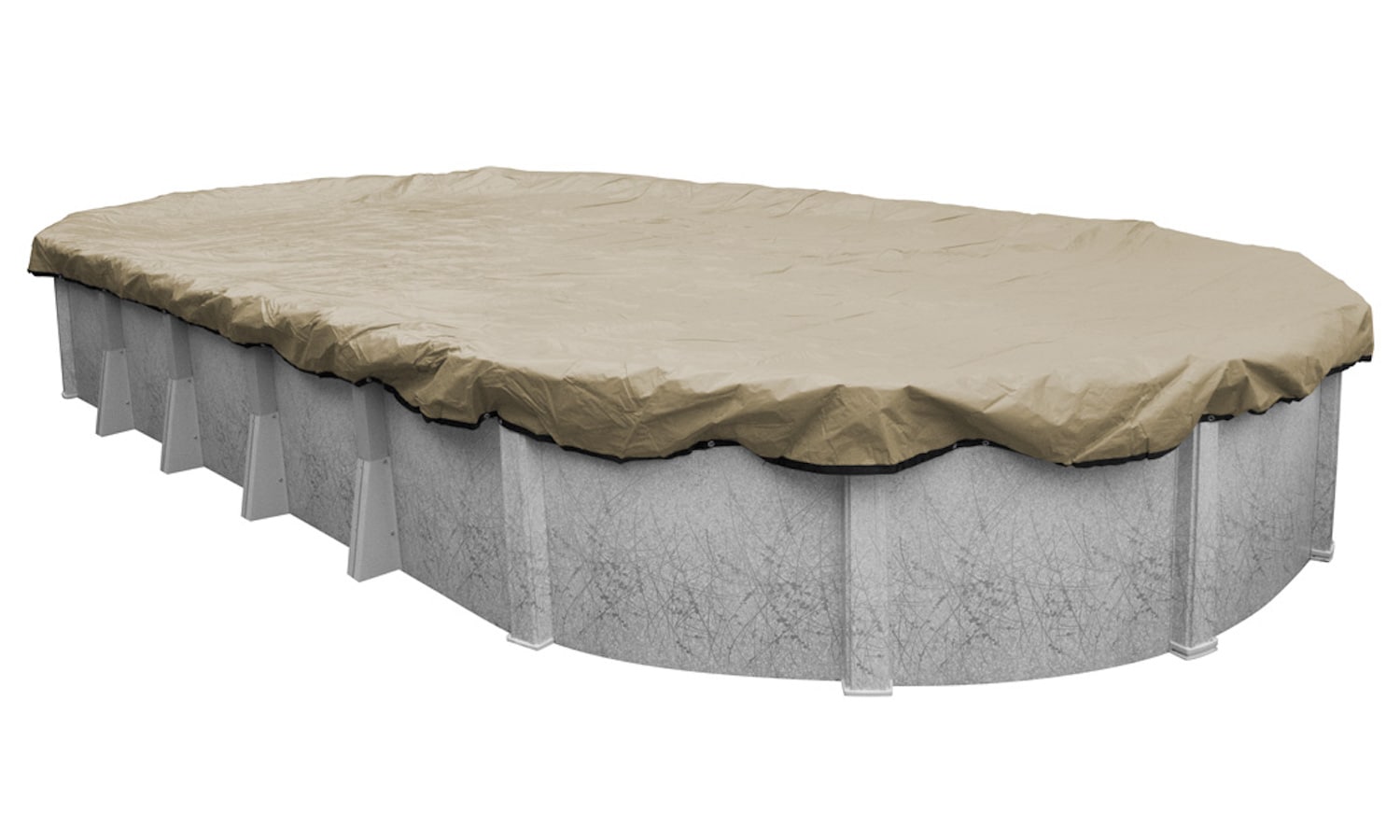 Robelle 311218-4 18-ft x 12-ft Premium Polyethylene Winter Oval Pool Cover