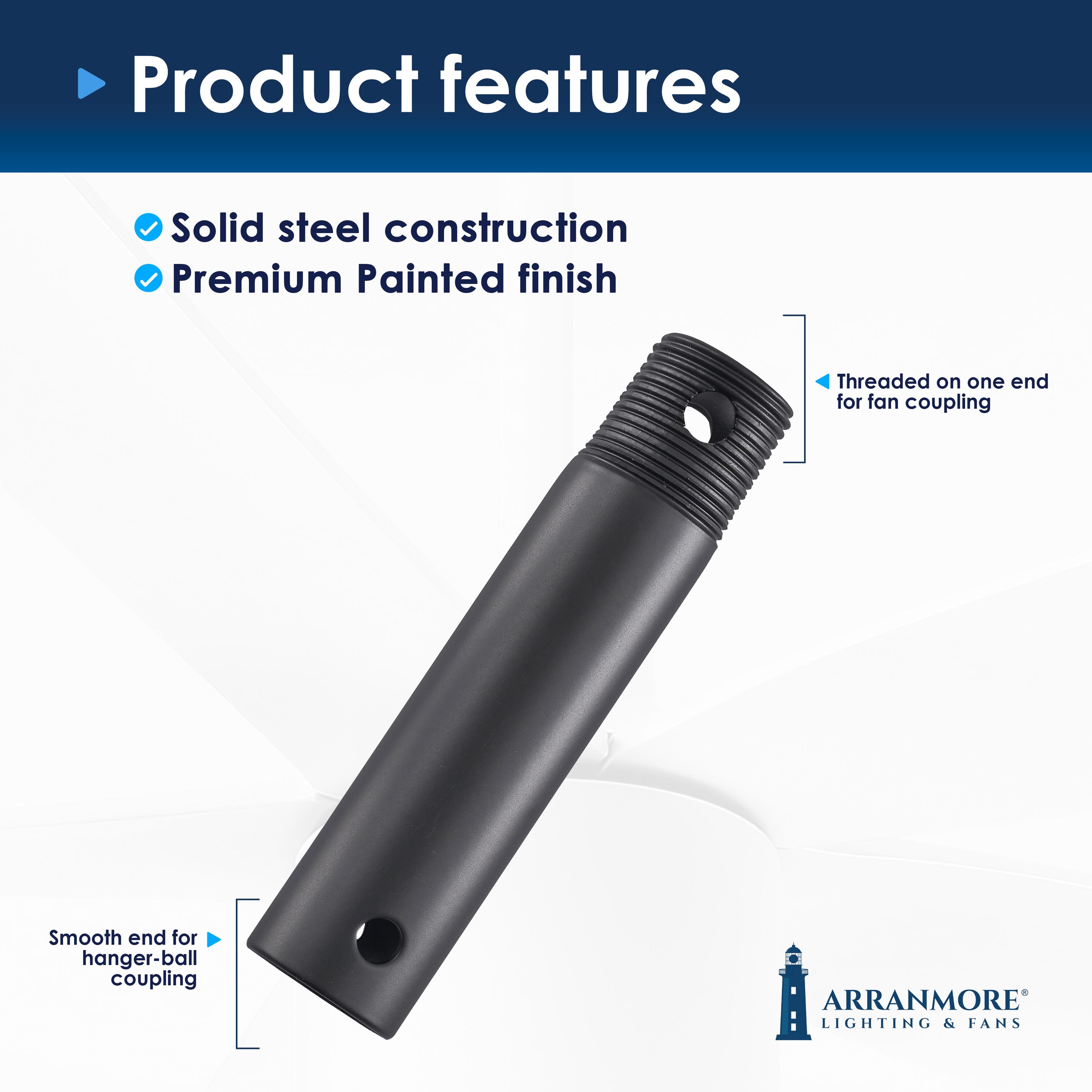 Arranmore Lighting & Fans AR-T4.5MB Ceiling-Fan-Mtg-Hdwr - View #2