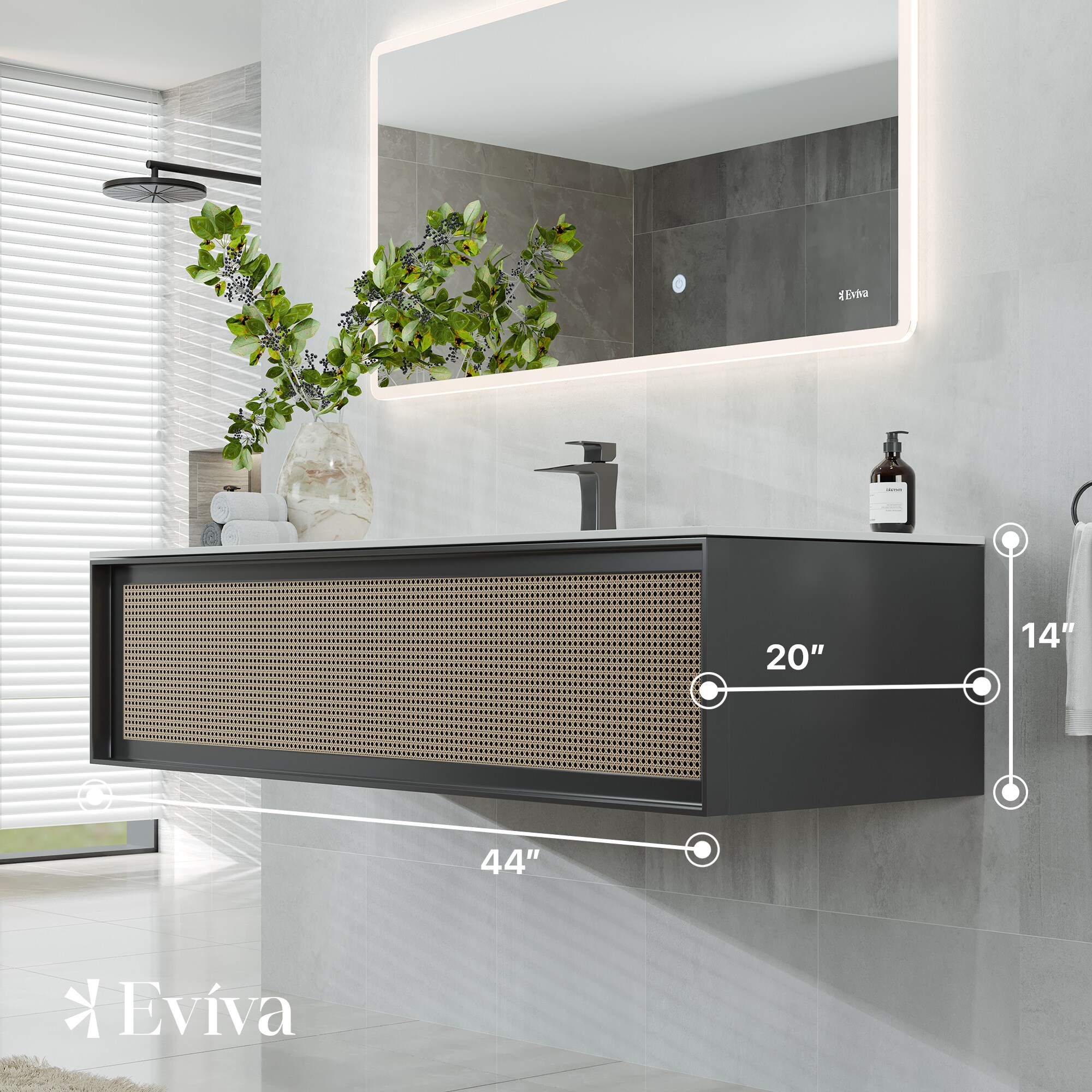 Eviva EVVN116-44NOK/BL Bath-Vanity-Combo - View #2
