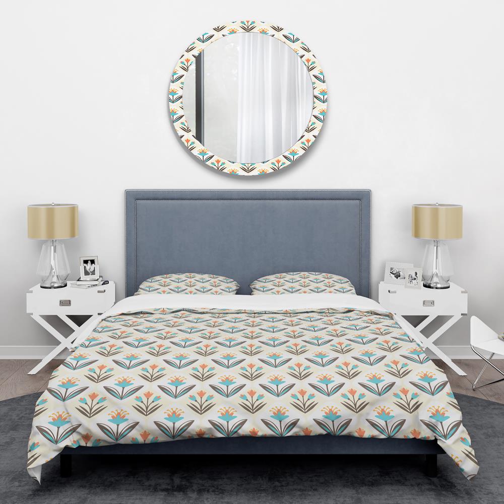 Designart BED24515-T 3 -Piece Green Twin Duvet cover Set